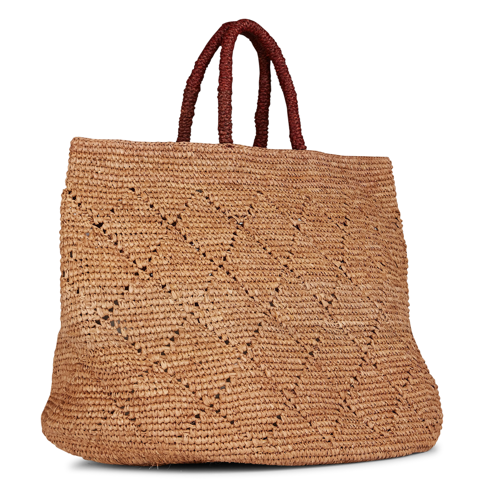 Raffia tote bag CAMALYA Brown
