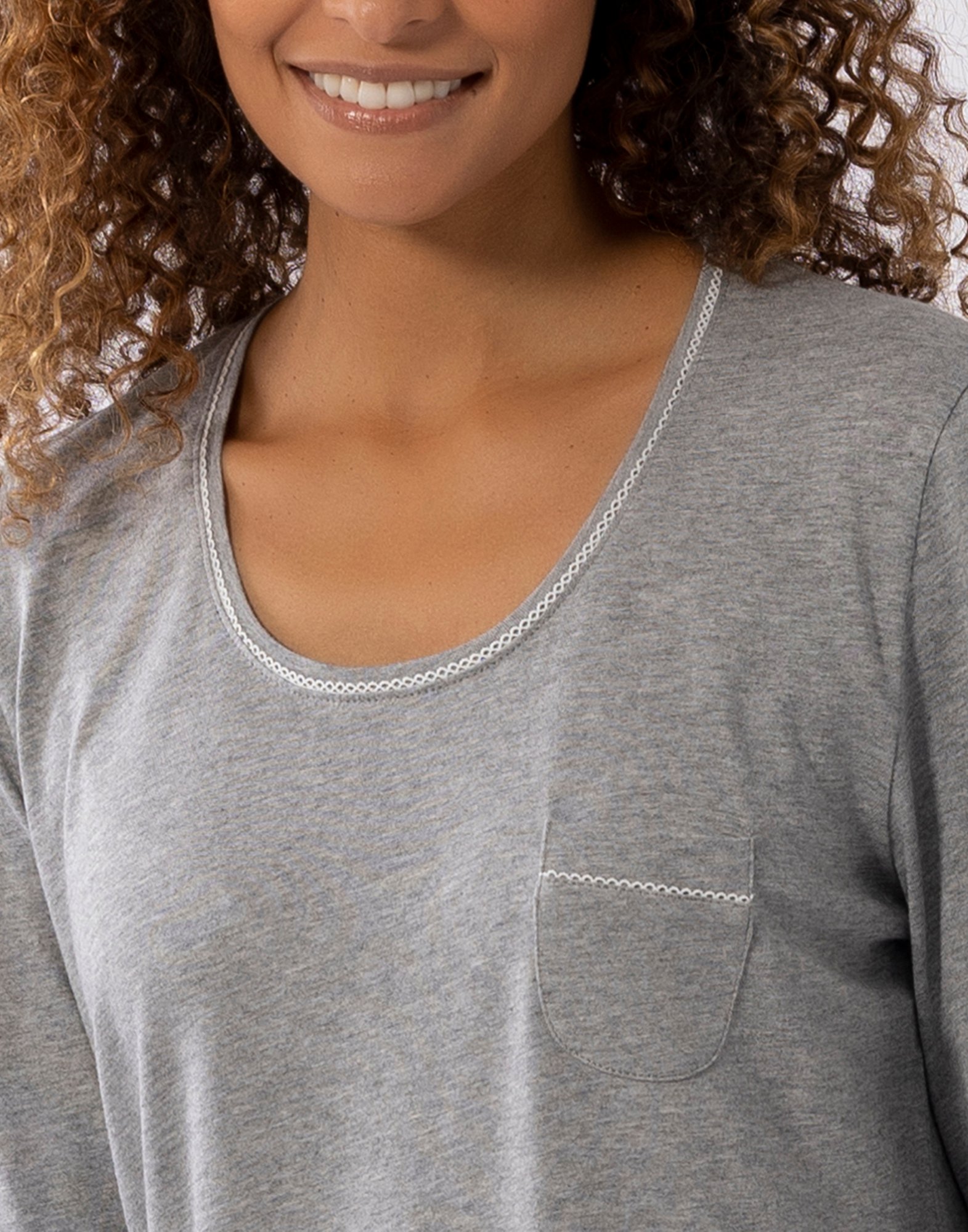 Cotton modal pajamas LE CHAT Grey