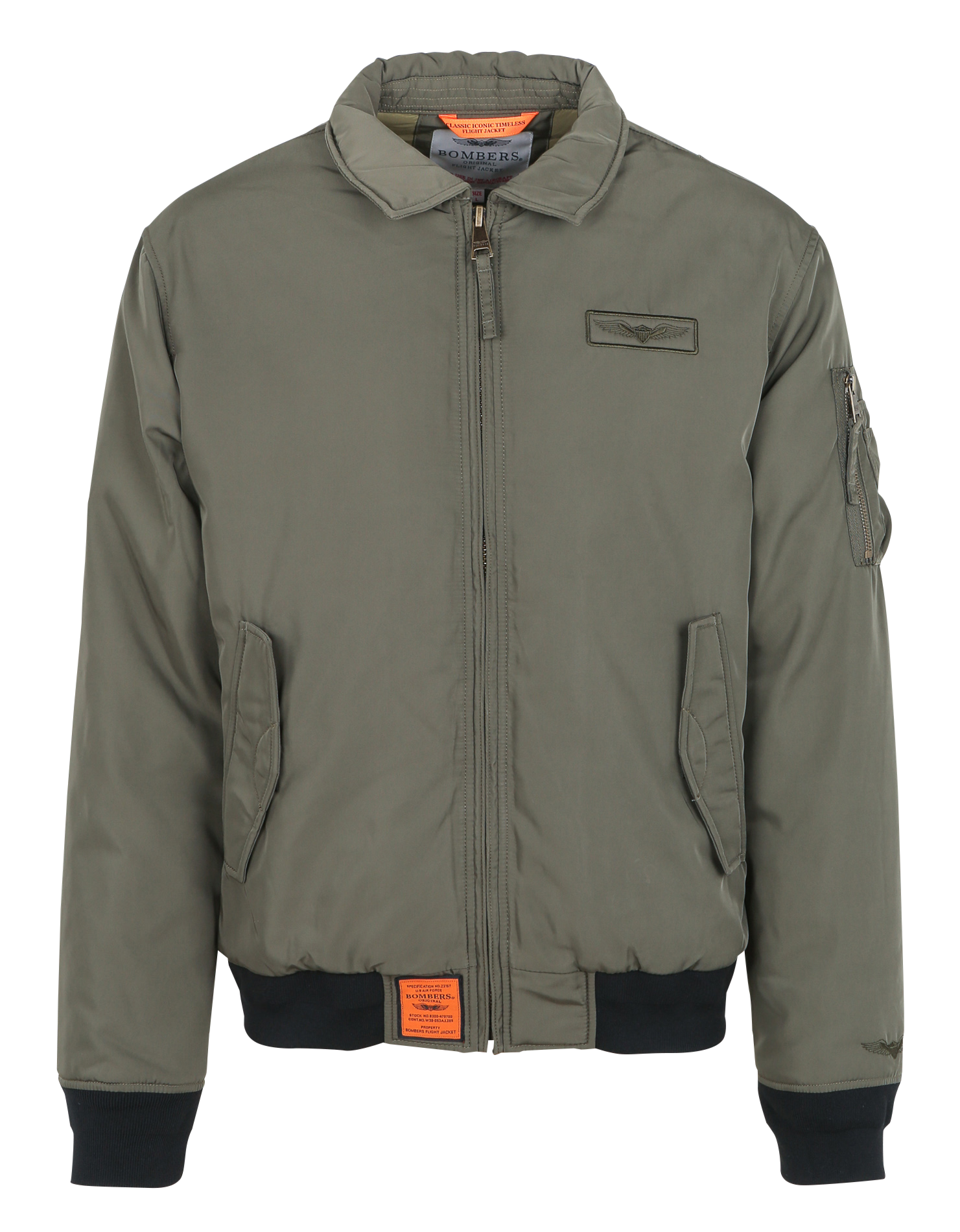 Blouson col à revers droit BOMBERS ORIGINAL Kaki