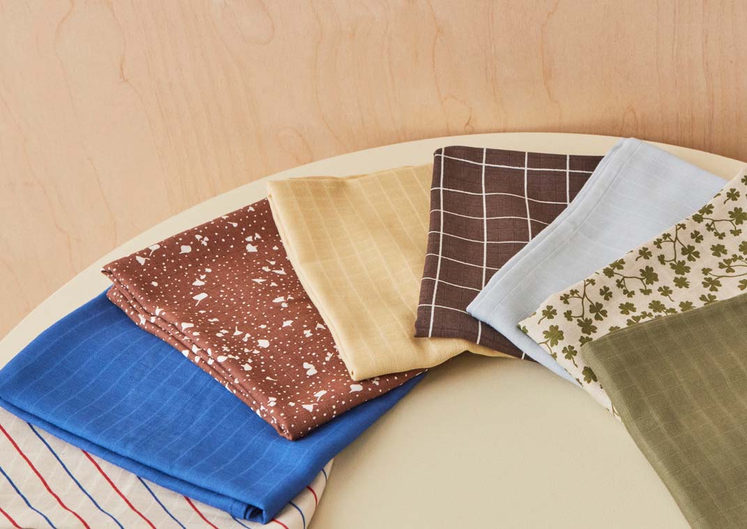 Organic cotton kitchen fabric OYOY LIVING DESIGN Yellow