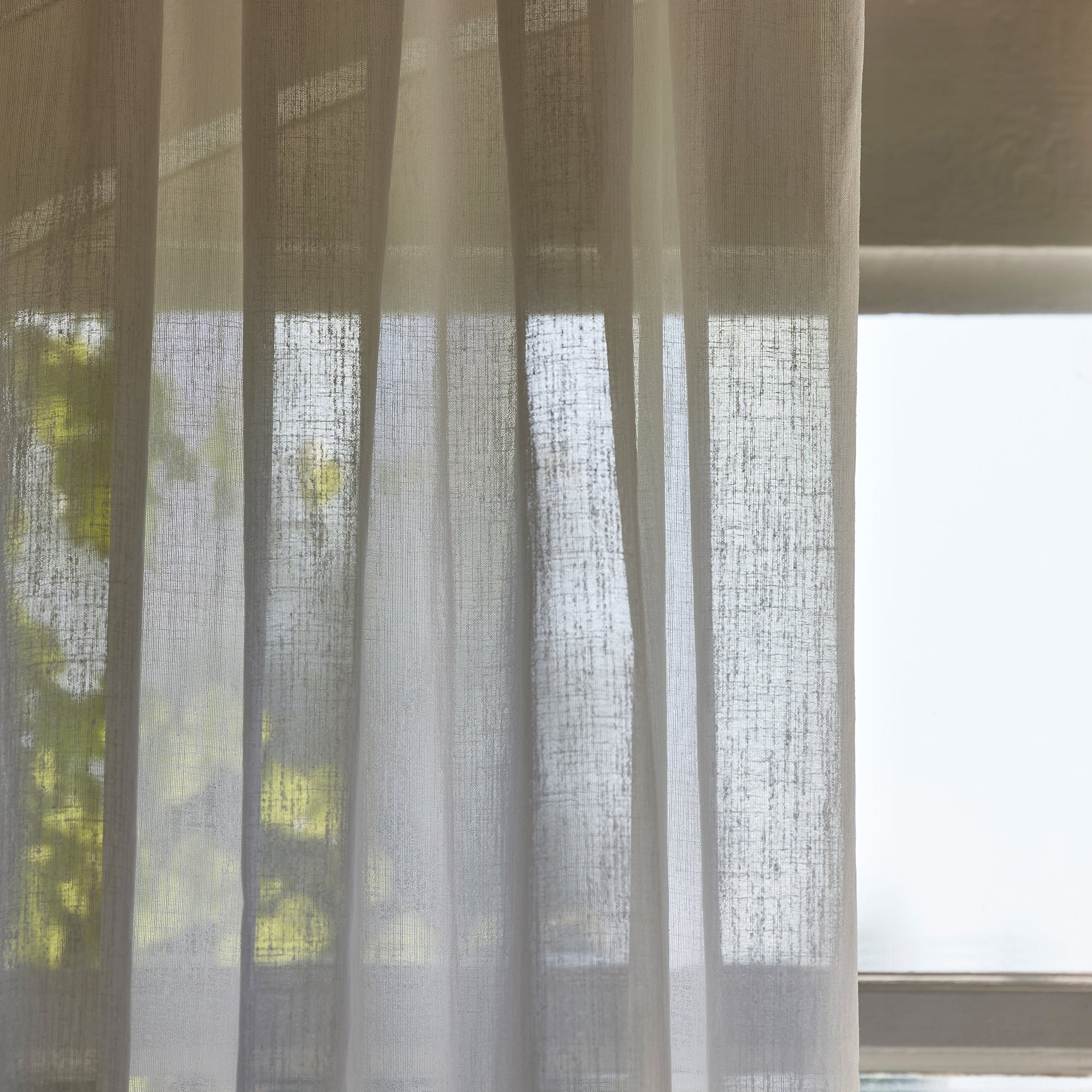 MILOS - Net curtain with eyelets MADURA White