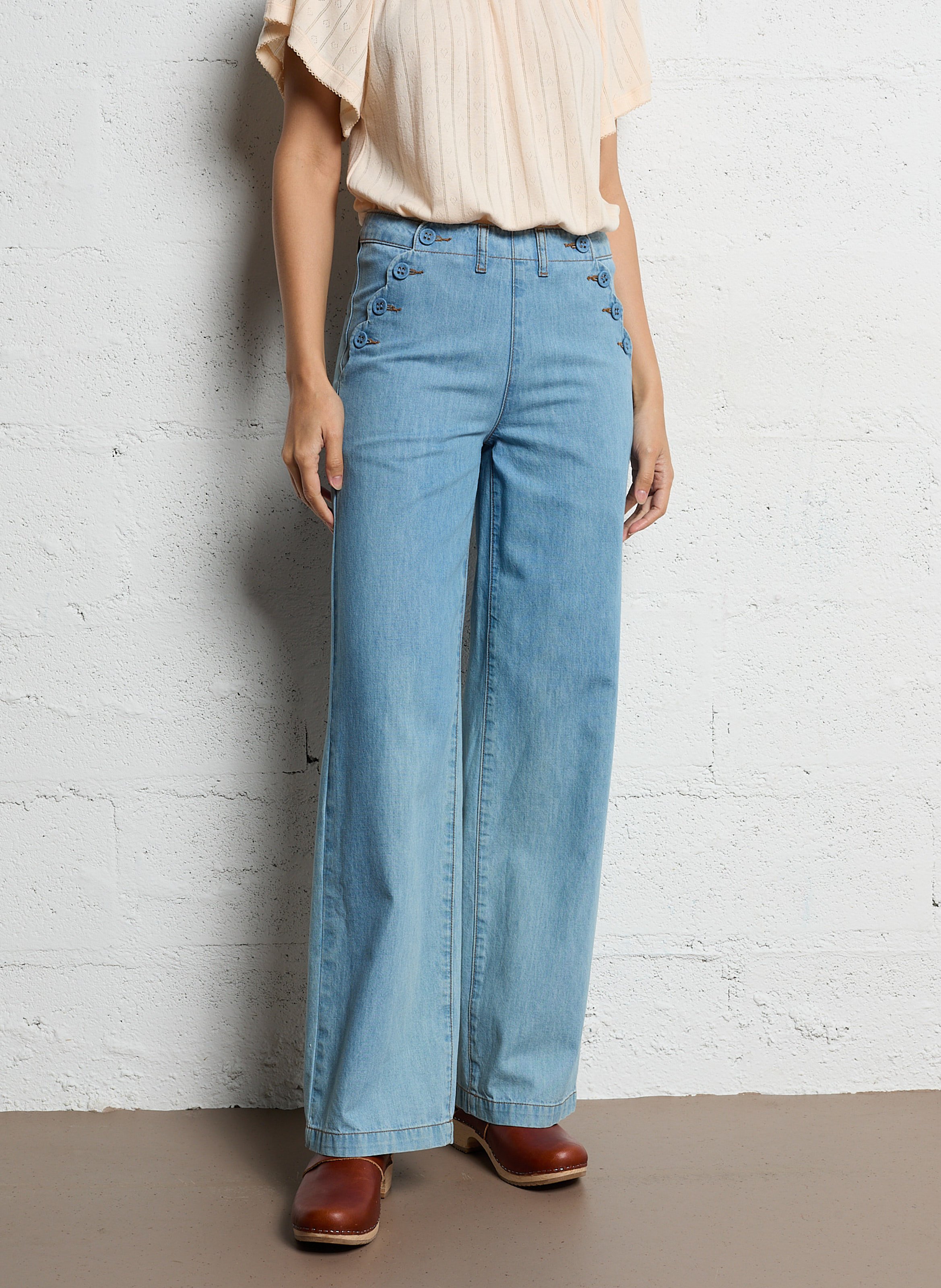 Wijde jeans EMILE ET IDA Blauw