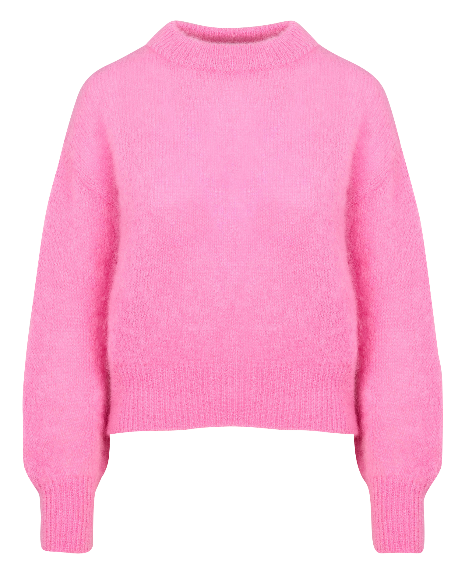 Pull col rond en laine mélangée SURPRISE Rose