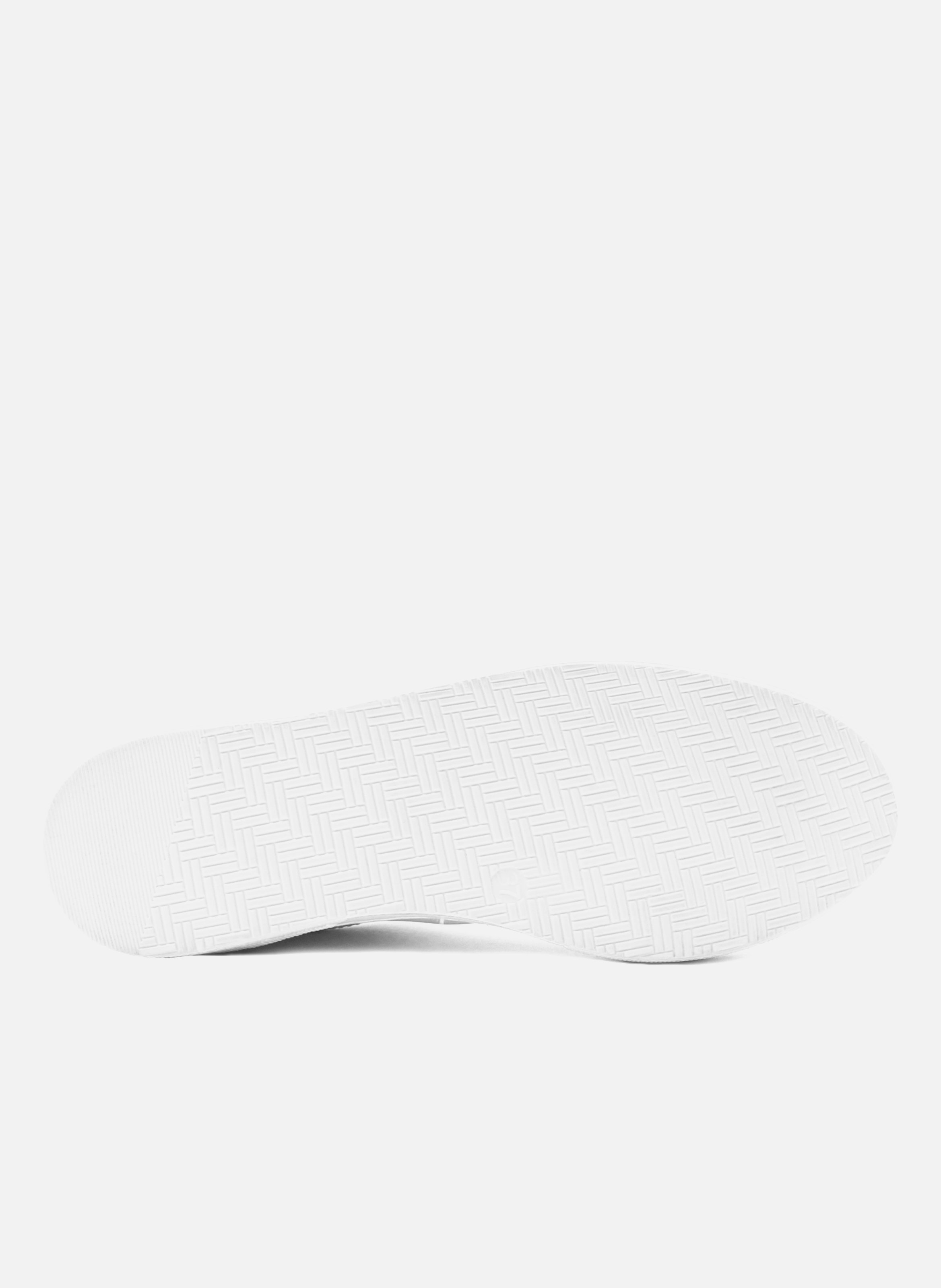 Lace-up leather tennis shoes JULES & JENN White