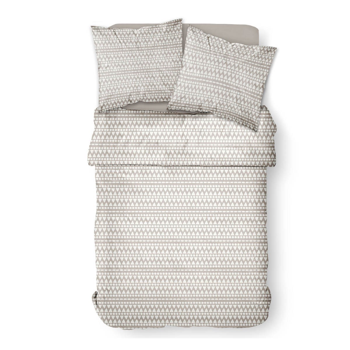 Ethnic printed cotton bedding set TODAY LINGE DE MAISON Grey