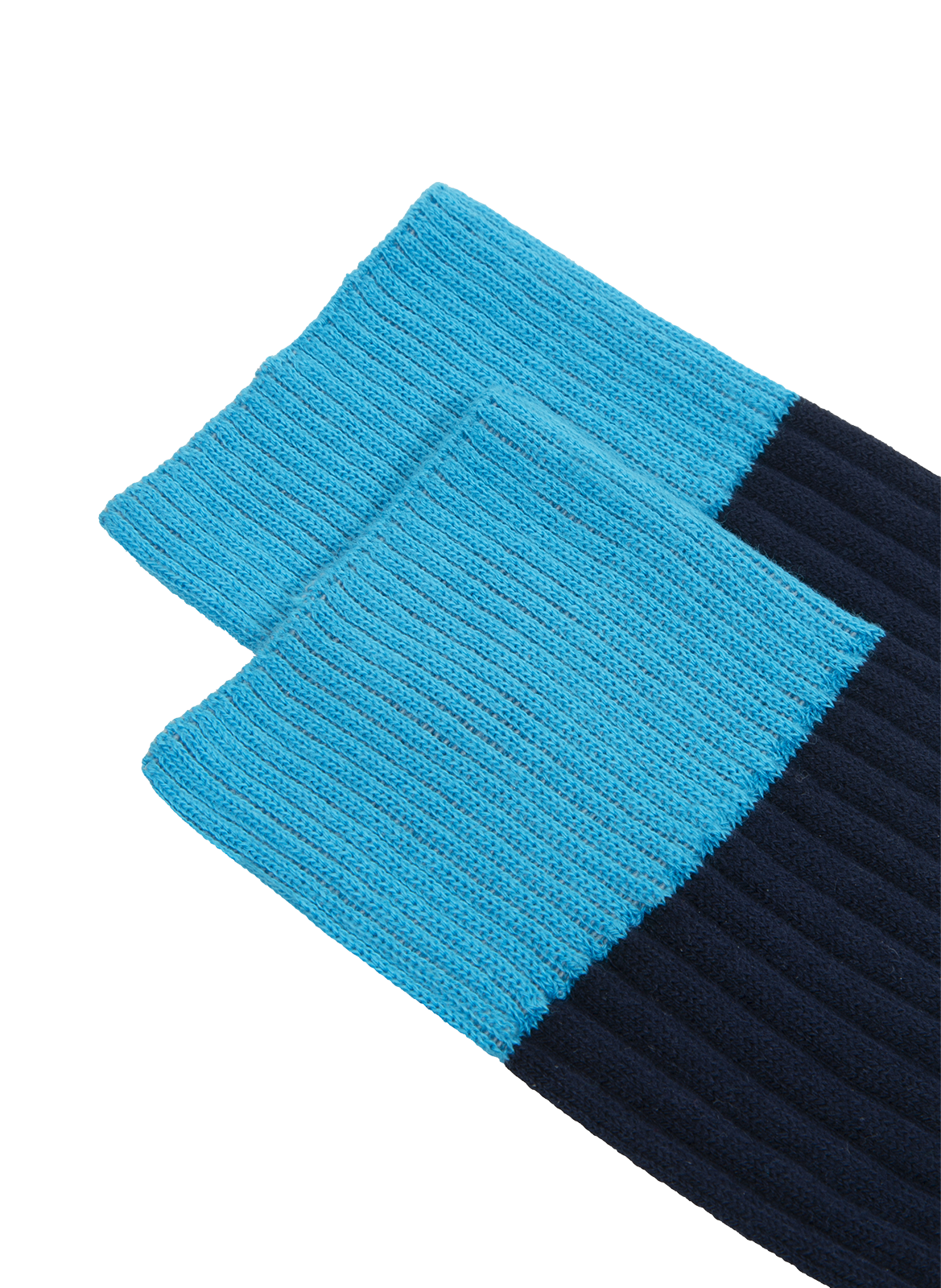 Chaussettes mi-hautes bicolores ANT45 Bleu