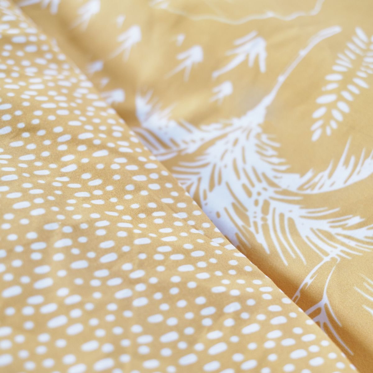 Printed cotton bed set TODAY LINGE DE MAISON Yellow