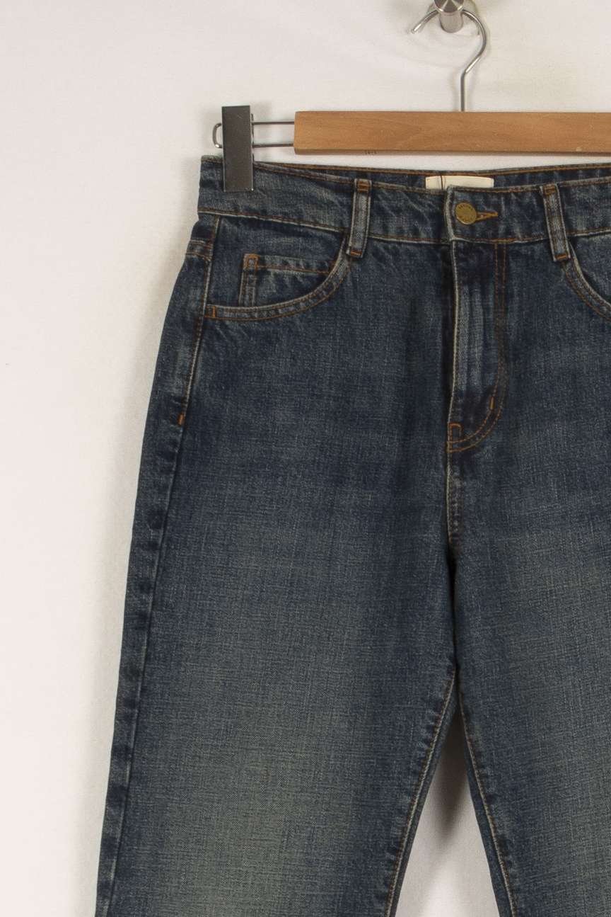 Cropped slim jeans with studs SEZANE - Seconde main Blue