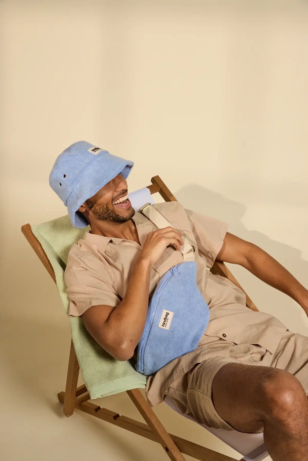 Cotton bucket hat HINDBAG Blue