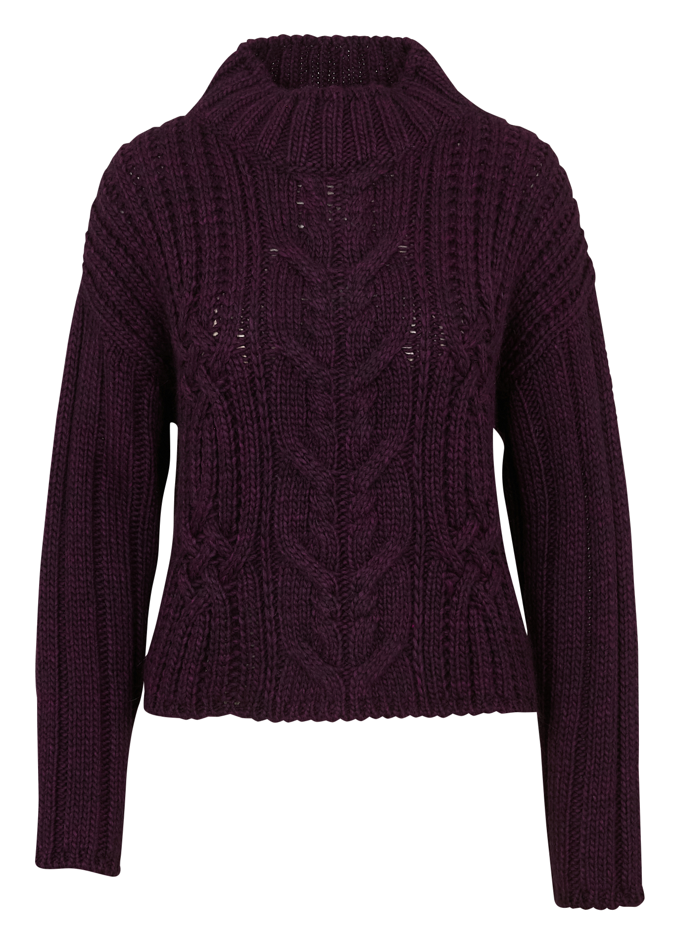 Longstrickjacke aus Wollmix LA FEE MARABOUTEE Violett