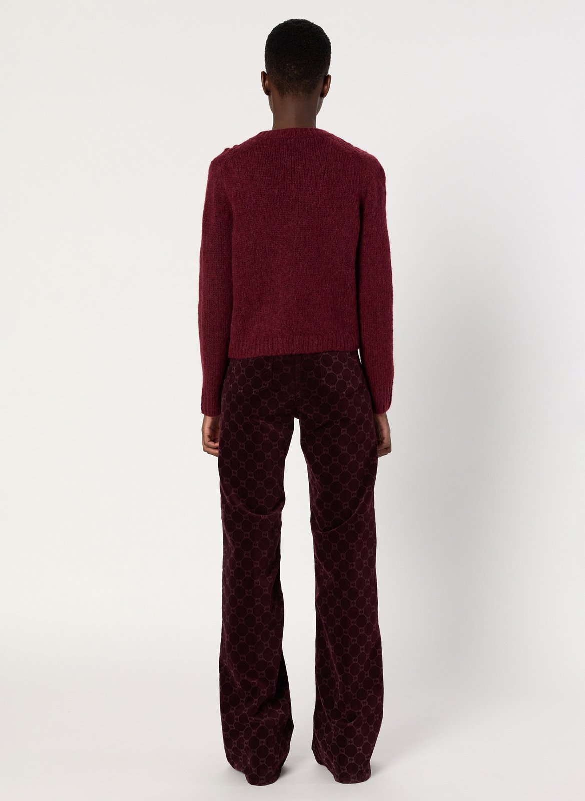 Pull col rond en laine mélangée GERARD DAREL Rouge