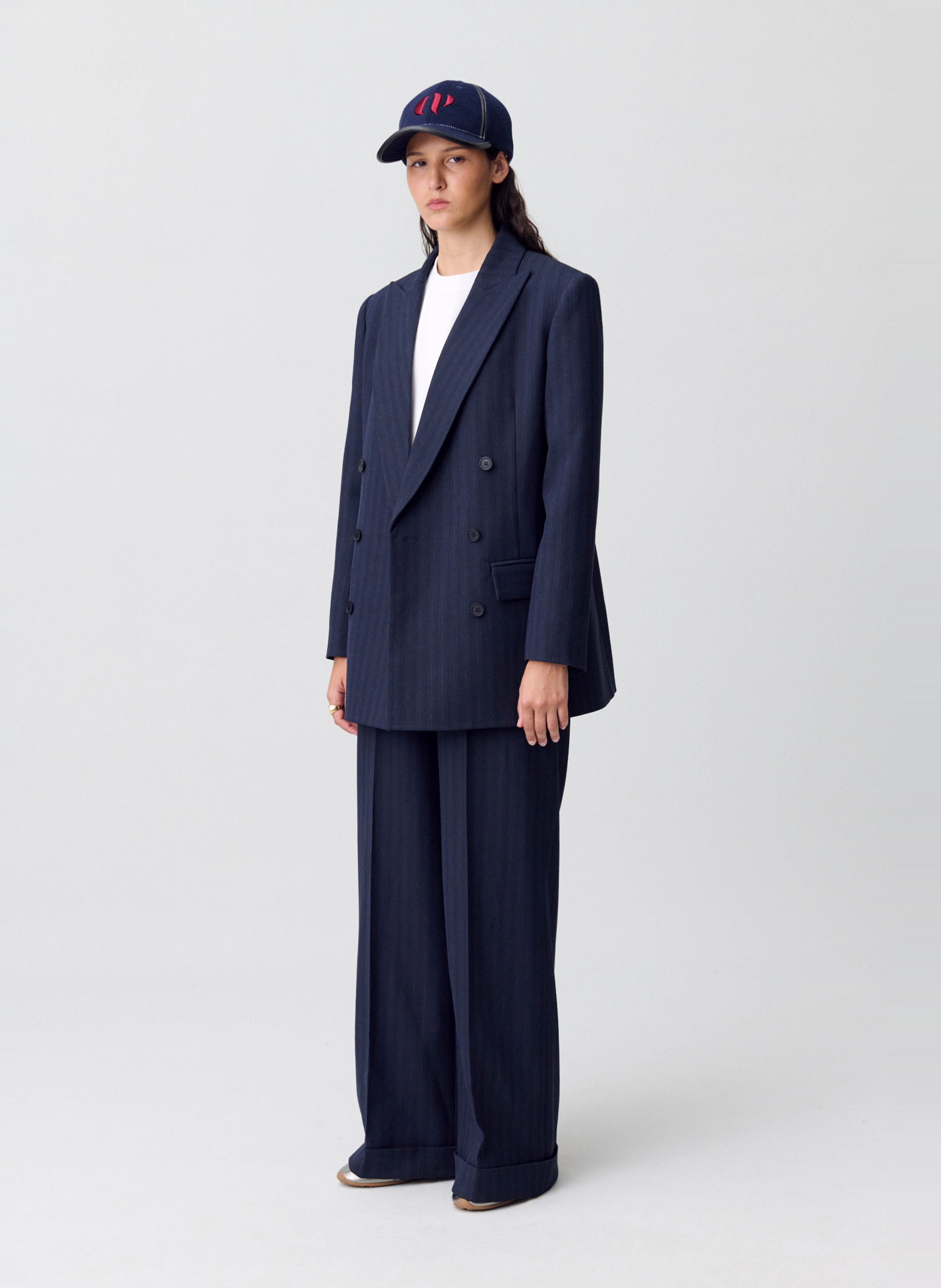 Veste tailleur structurée à rayures CLAUDIE PIERLOT Multicolore