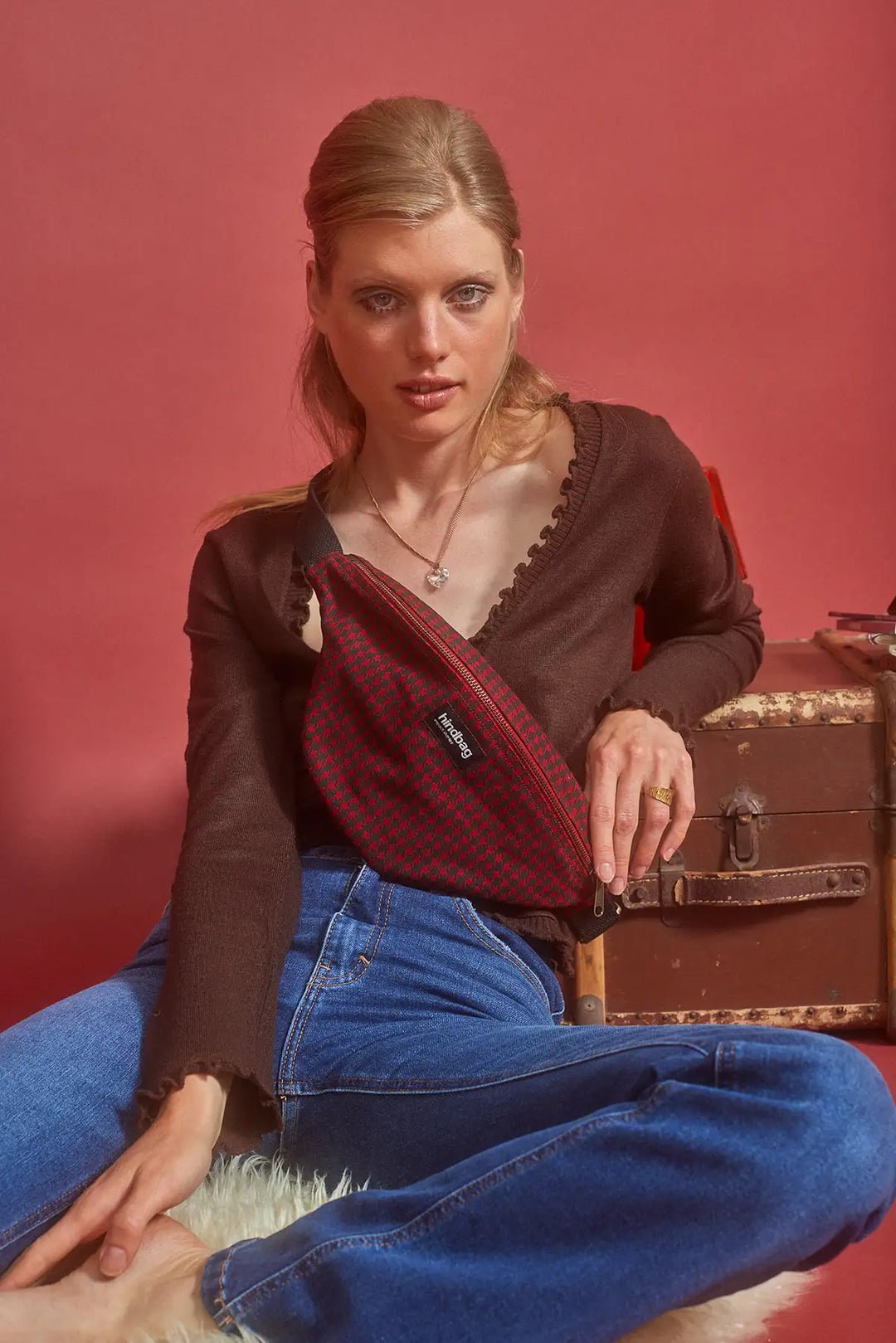 Cotton waist bag HINDBAG Red