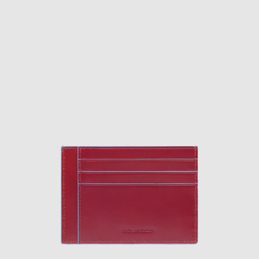 - 100% leather, - 6 cardholder slots, - 1 central compartment, - Size: L10 x H7 cm. PIQUADRO Red