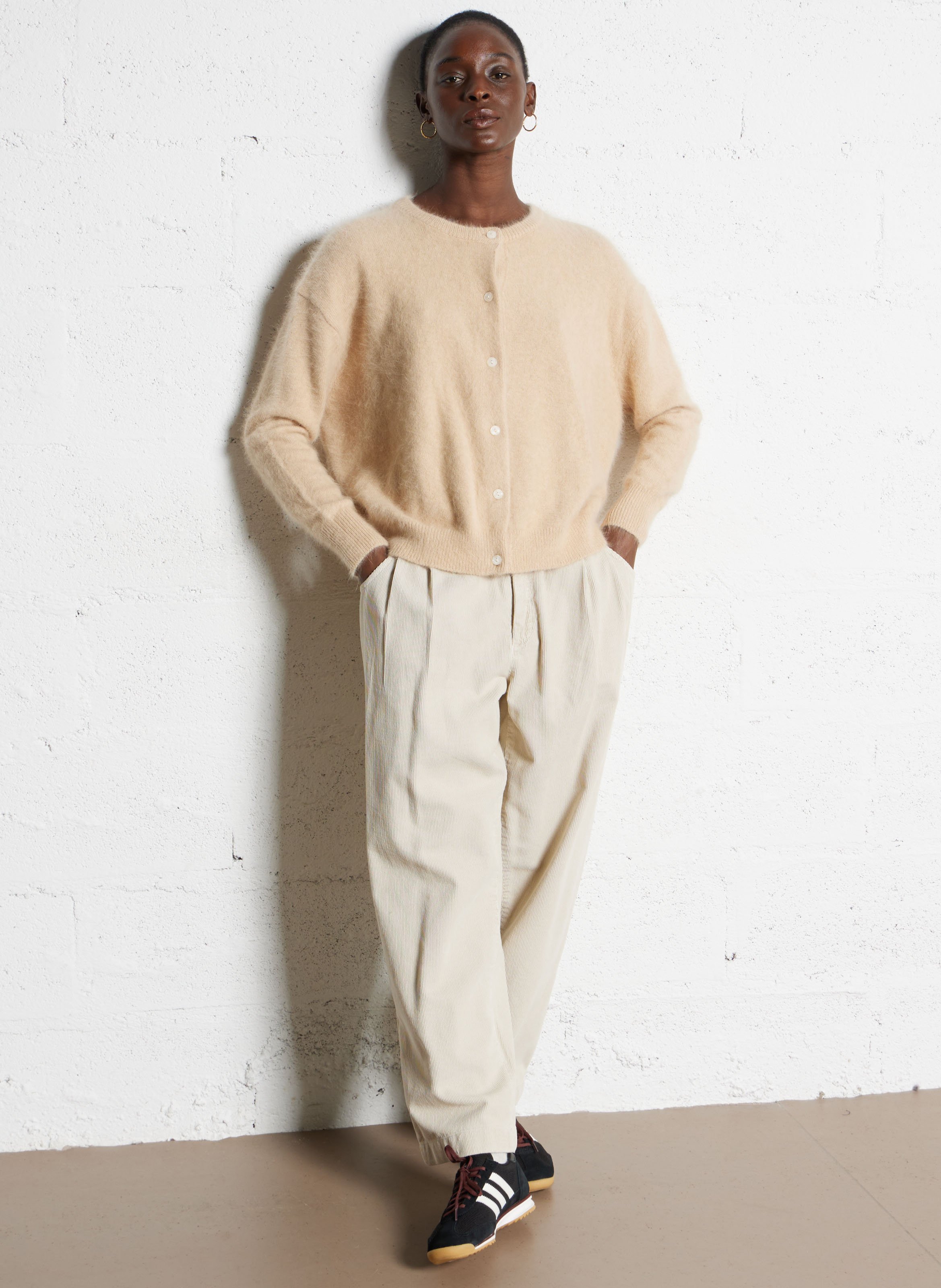 Vest met ronde hals - wolblend BELLEROSE Beige