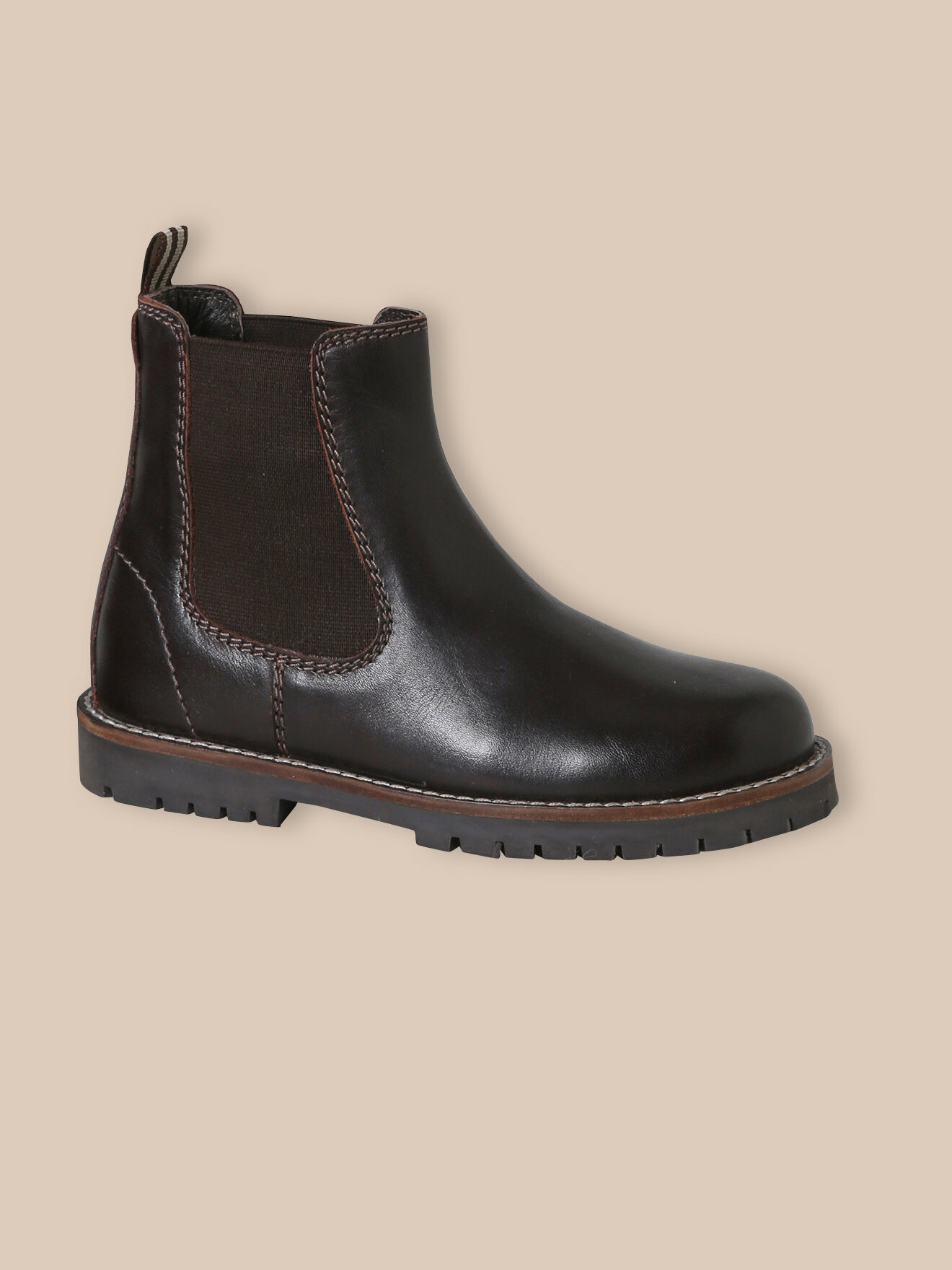 Boots chelsea en cuir CYRILLUS