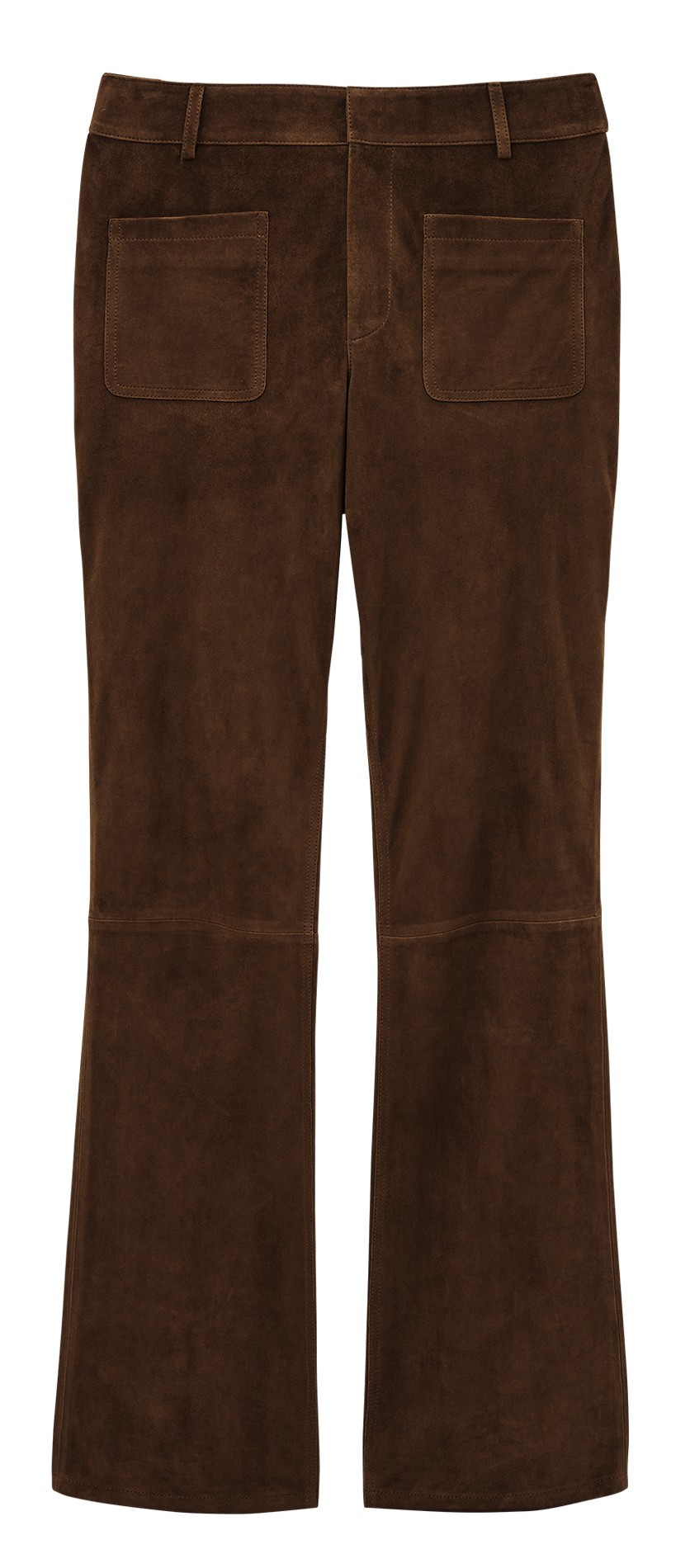 Pantalon large en daim BA&SH Marron
