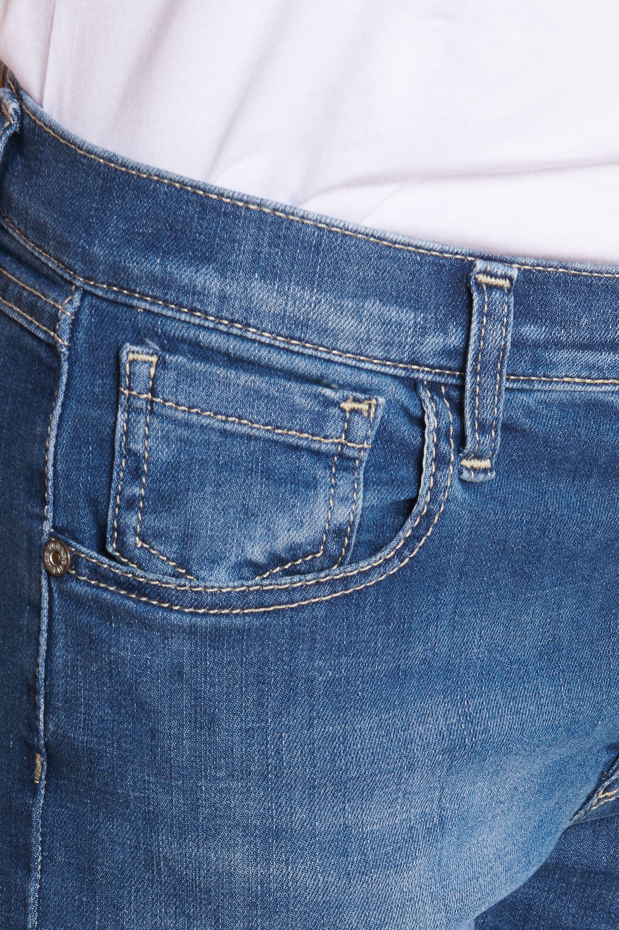 Jean droit en coton mélangé PLEASE Bleu