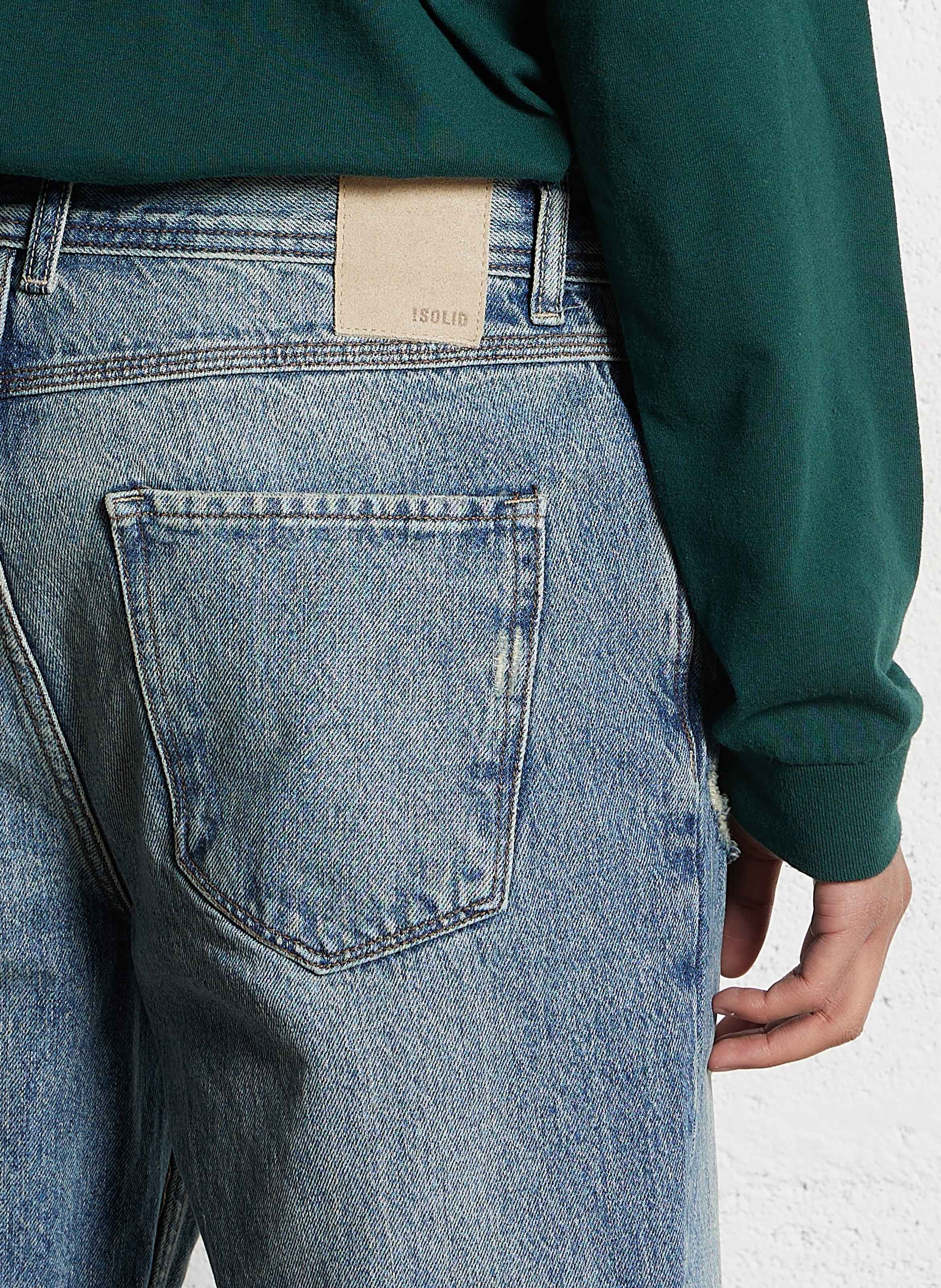 Cotton straight jeans SOLID Multicolored