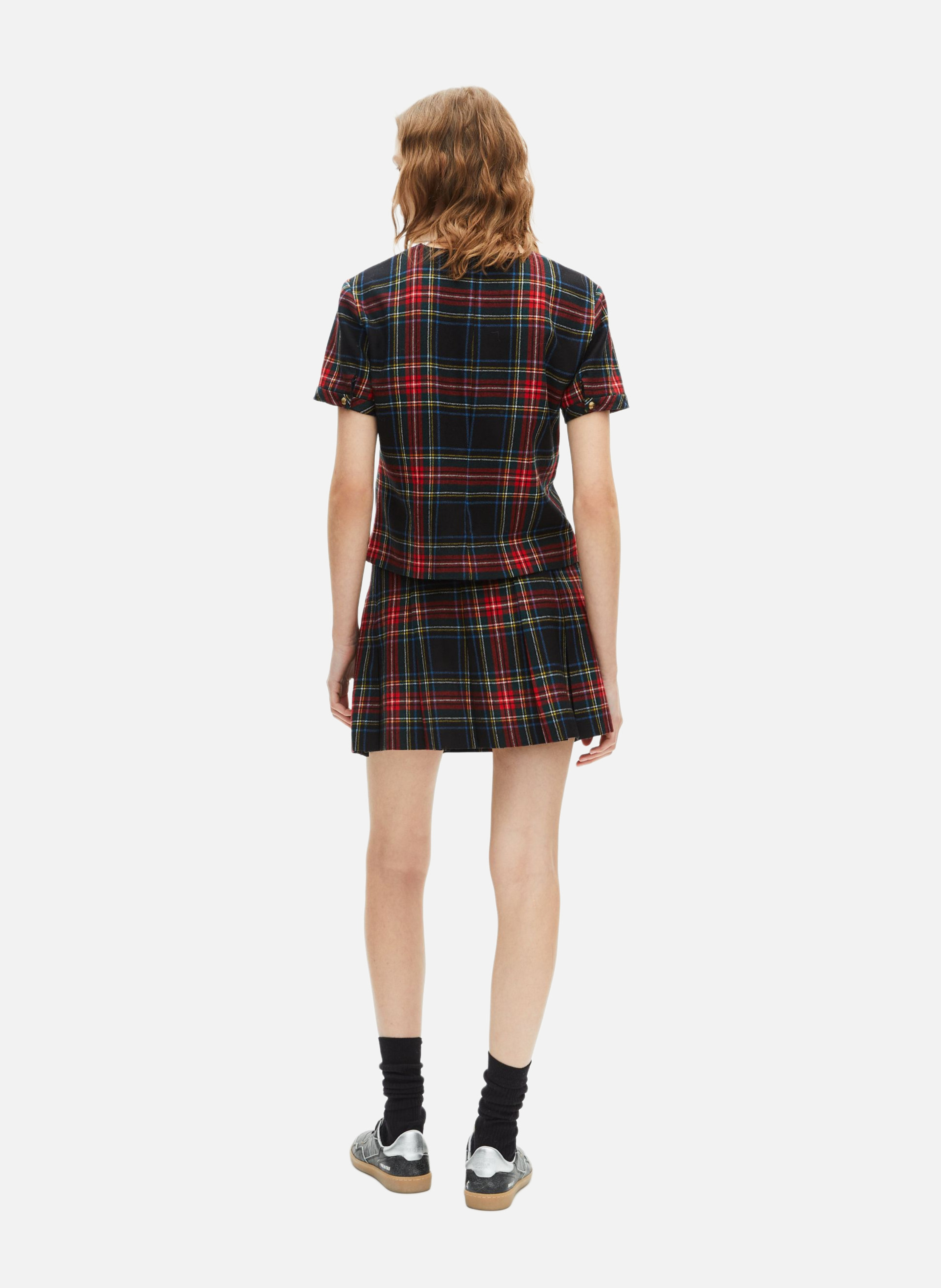 Short skirt in tartan pattern THE KOOPLES Red