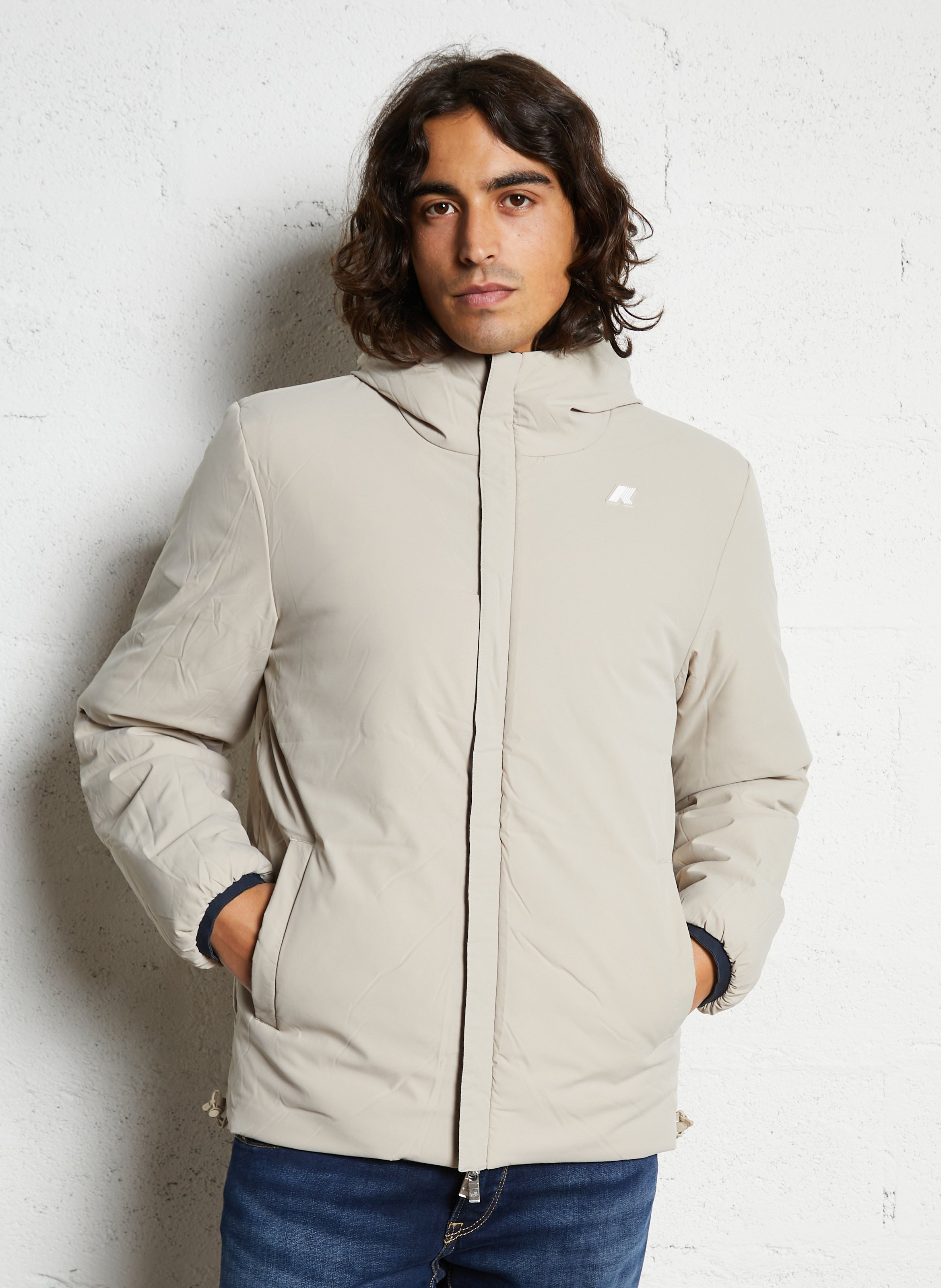 Coupe-vent droit col montant K-WAY Bleu