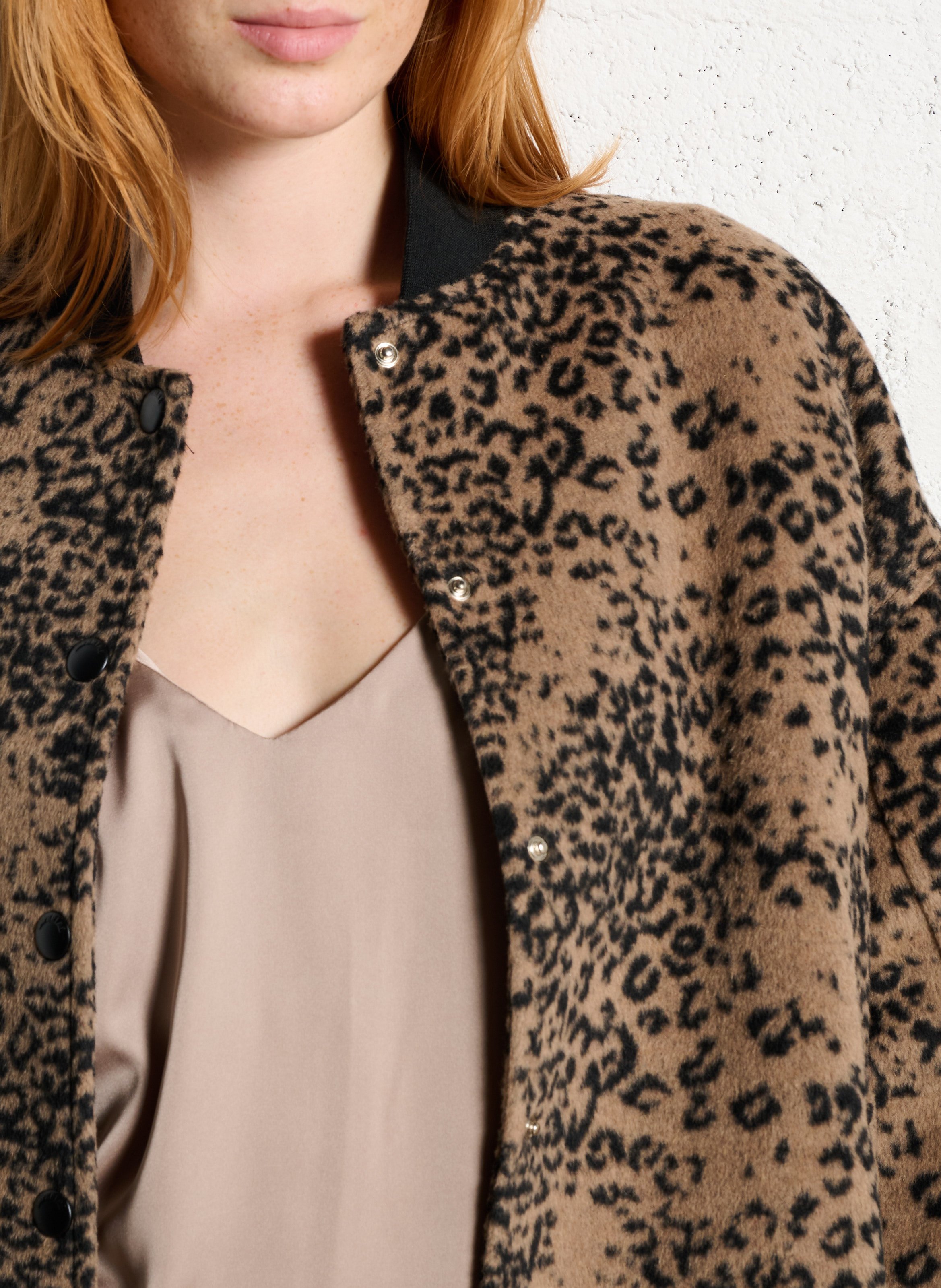 Blouson oversize col teddy imprimé IMPERIAL Multicolore