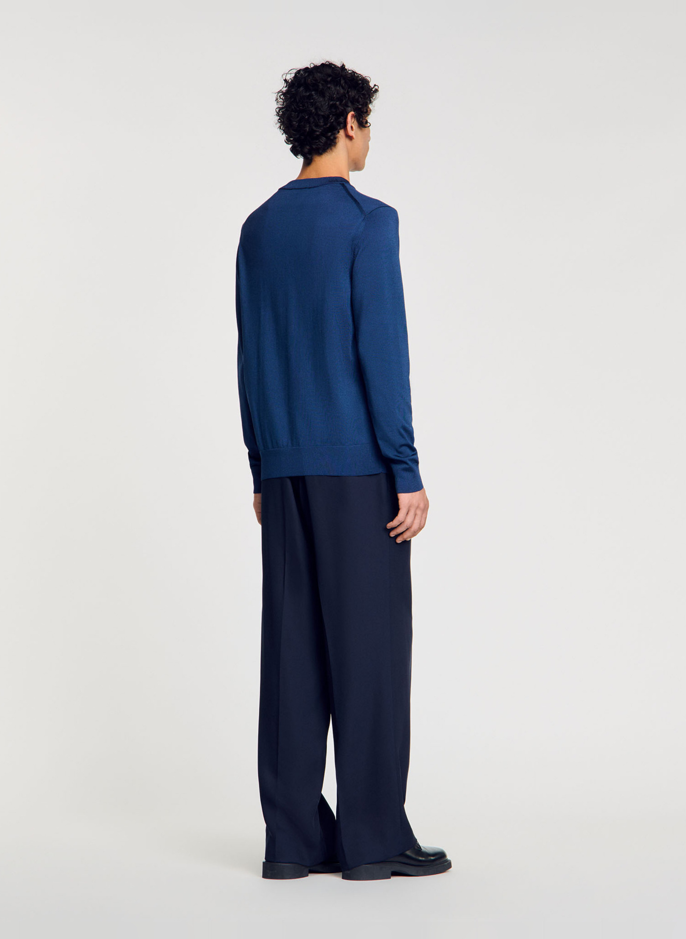 Aansluitende sweater met lange mouwen SANDRO Blauw