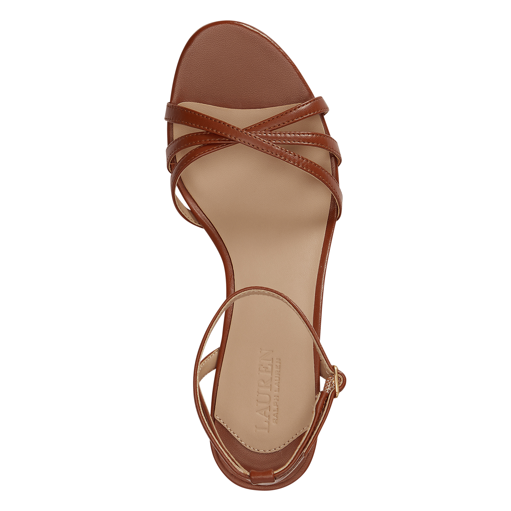 Sandales hautes en cuir LAUREN RALPH LAUREN Marron