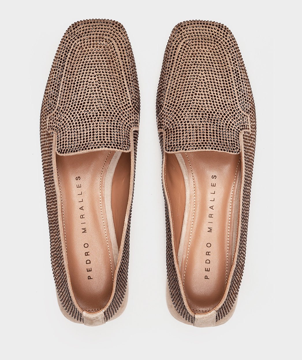 Beige suede moccasins. PEDRO MIRALLES Brown