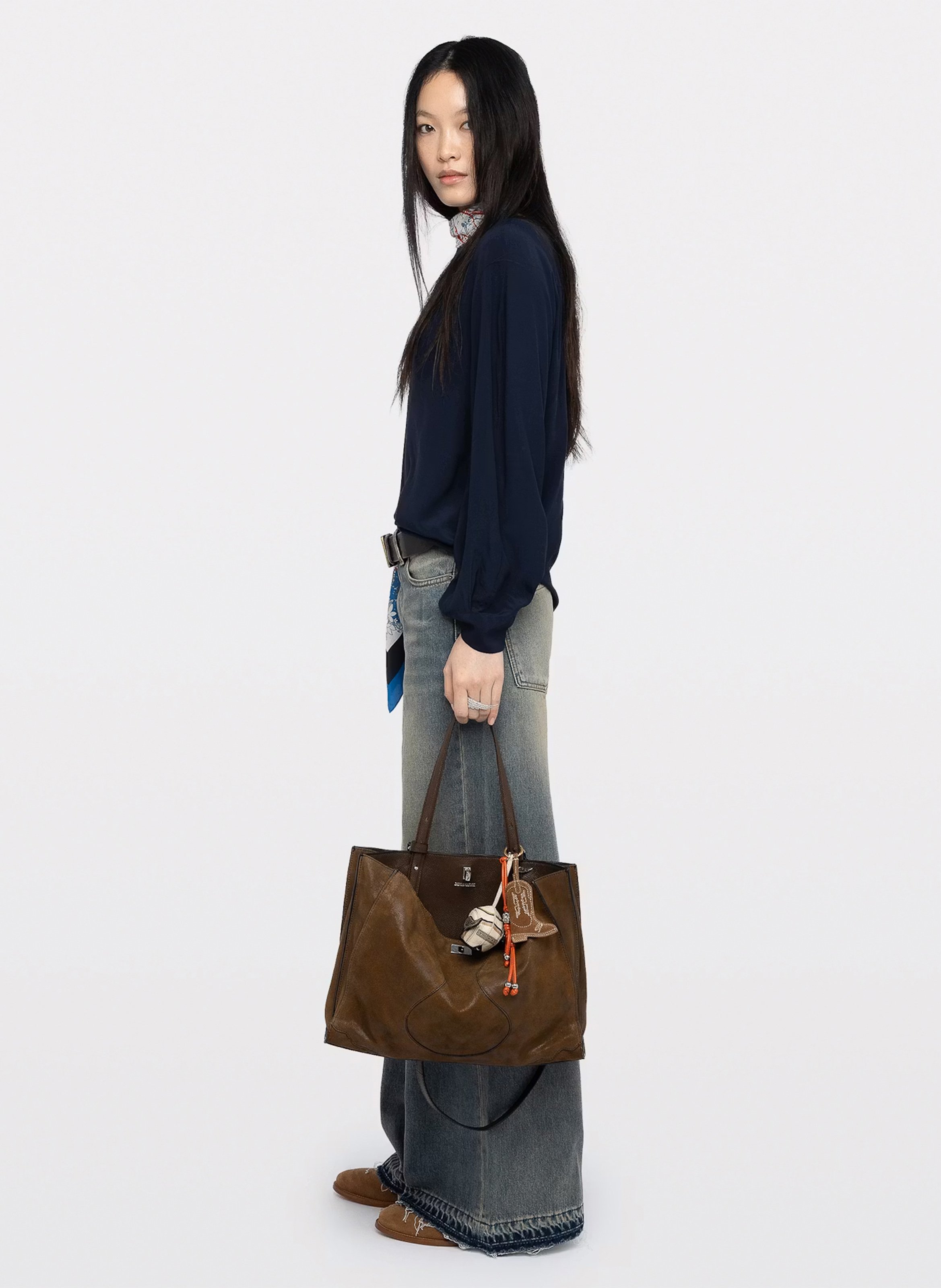 Top droit col V  ZADIG&VOLTAIRE Bleu