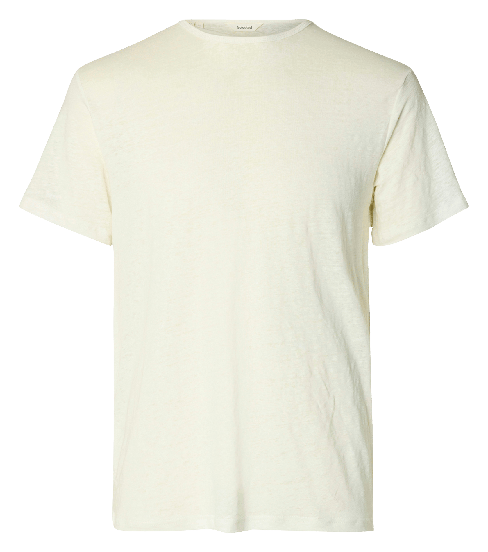 Rundhals-T-Shirt aus Leinen SELECTED