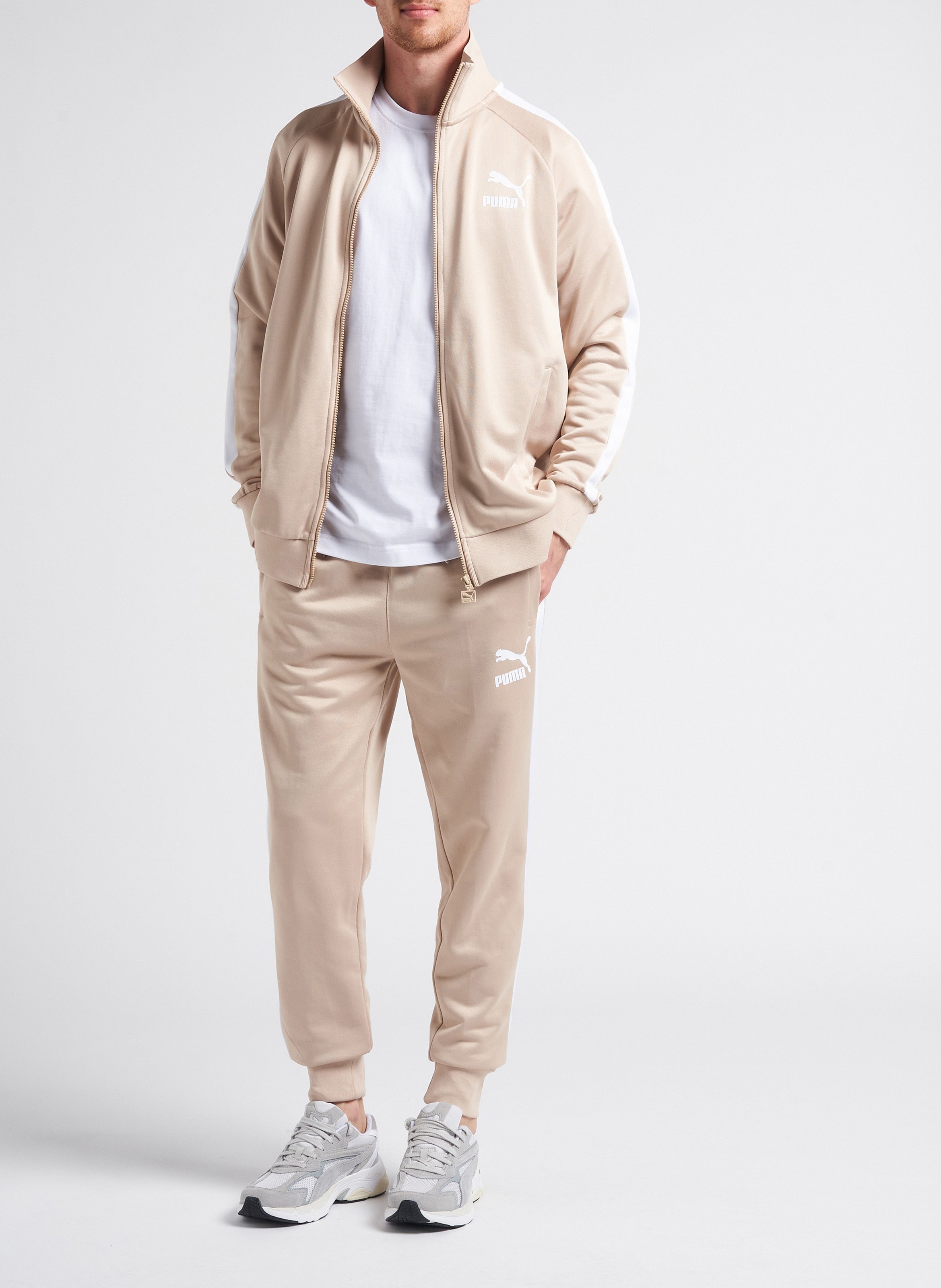 Gerade geschnittenes Sweatshirt mit Stehkragen PUMA Beige