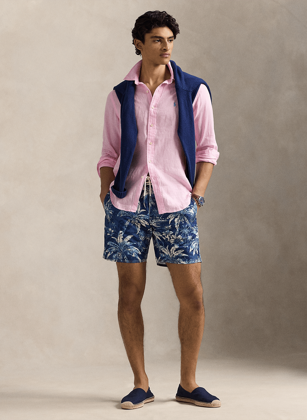 Linnen, regular fit overhemd POLO RALPH LAUREN Roze