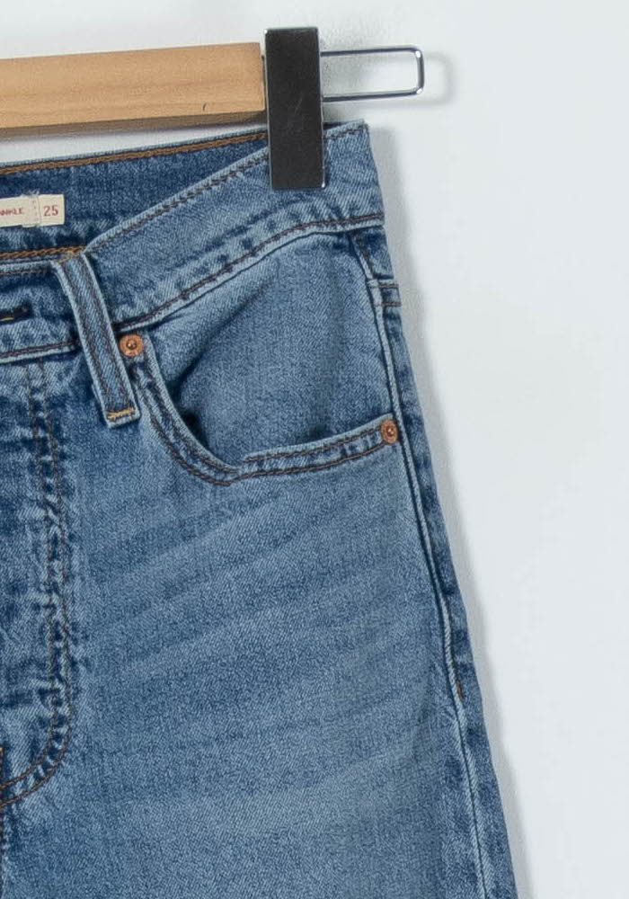 Cropped slim jeans with studs LEVI'S - Seconde main Blue