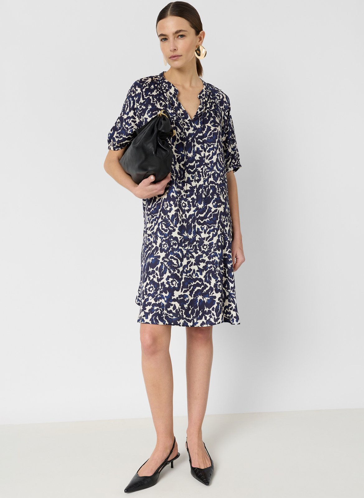 Robe courte ample imprimée GERARD DAREL Bleu