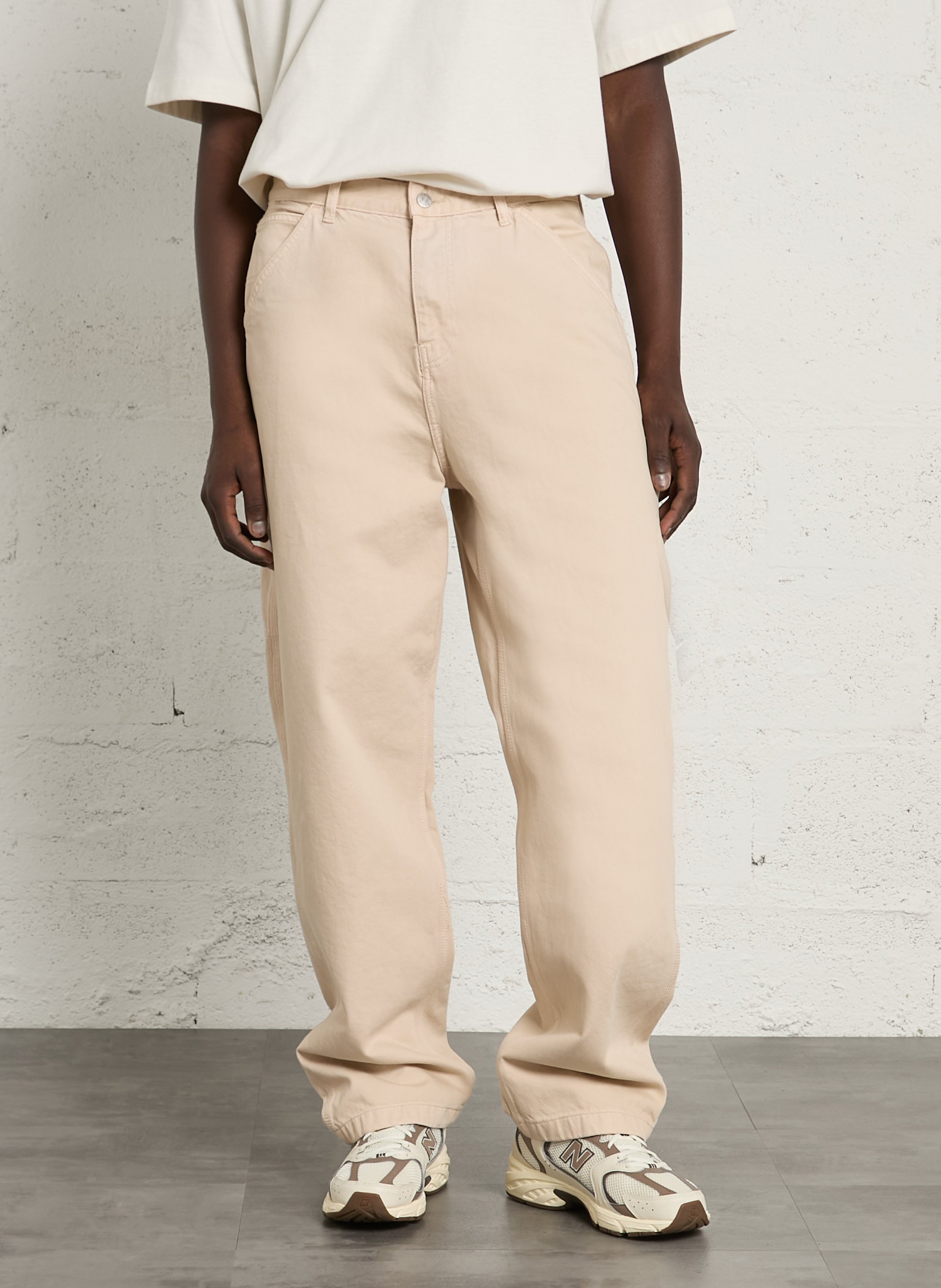 Wide cotton trousers  SOLID