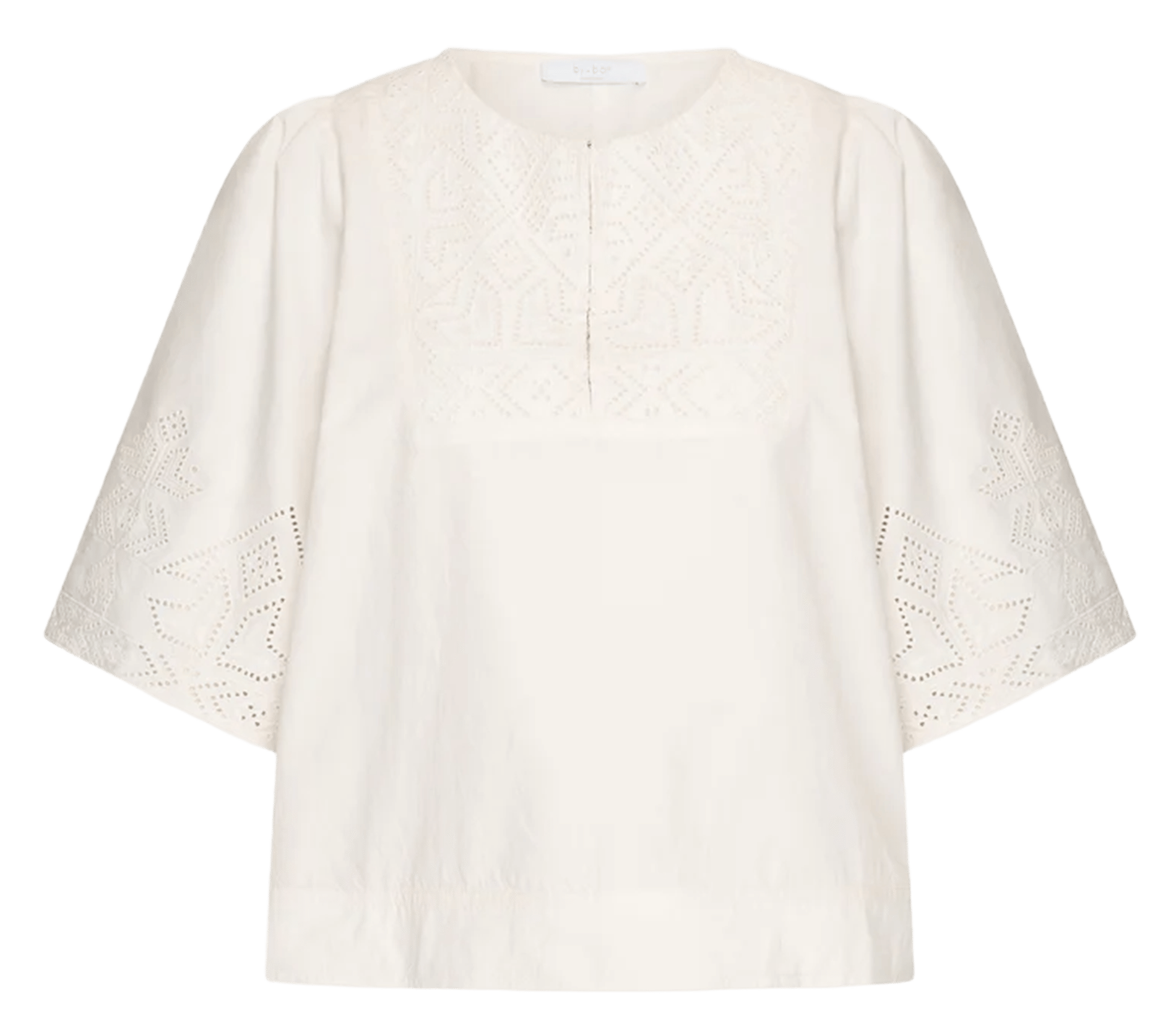 Blouse col rond en coton BY BAR Blanc