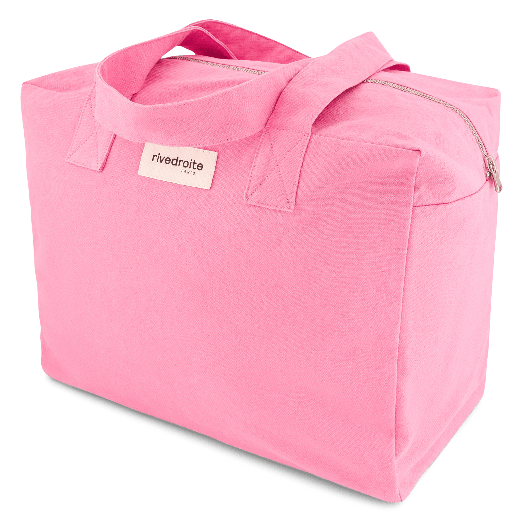Sac week-end en coton recyclé mélangé RIVEDROITE PARIS Rose
