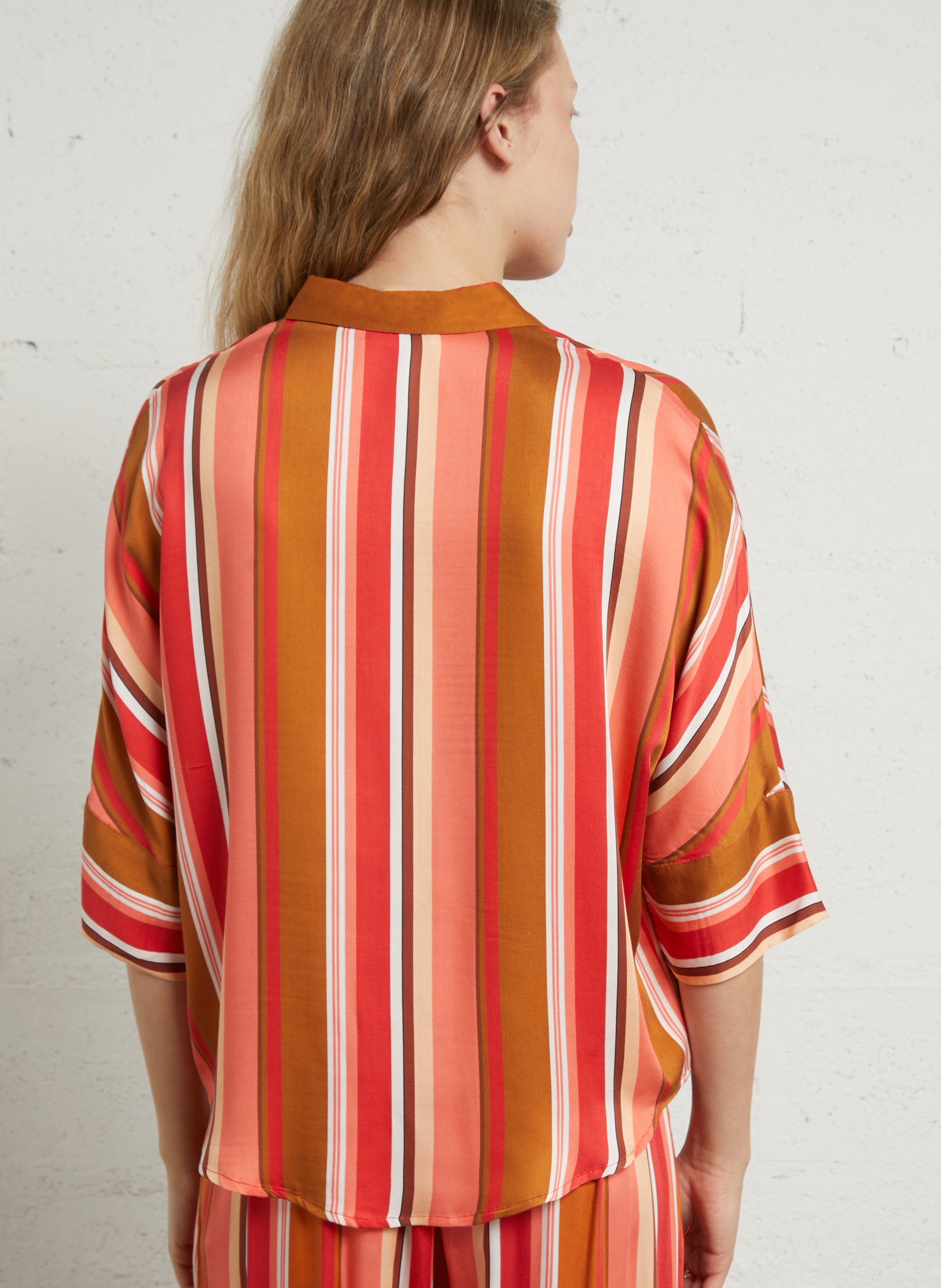 Bluse mit klassischem Streifenmuster BELLA JONES Rot