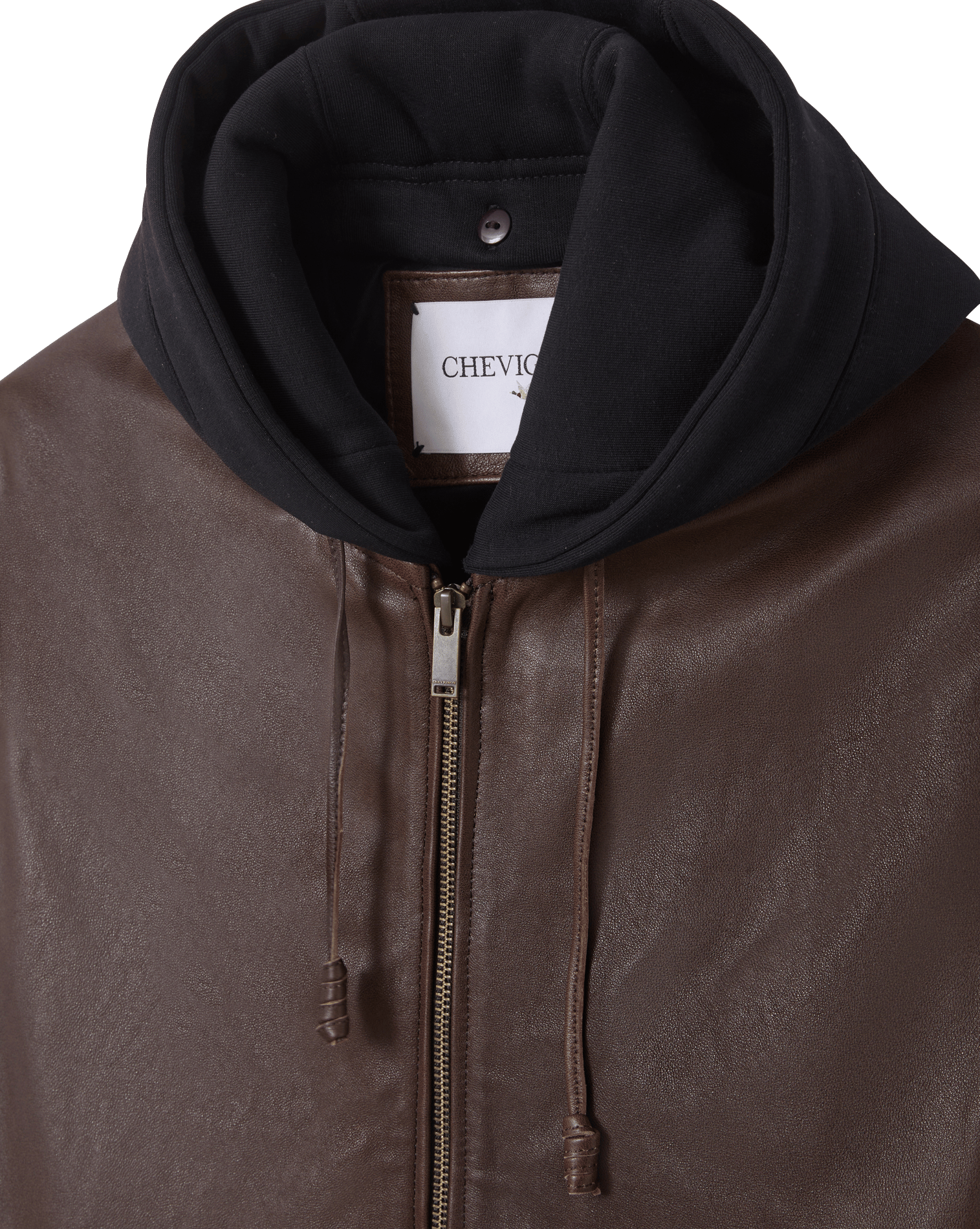 Lederjacke mit Kapuze CHEVIGNON Braun