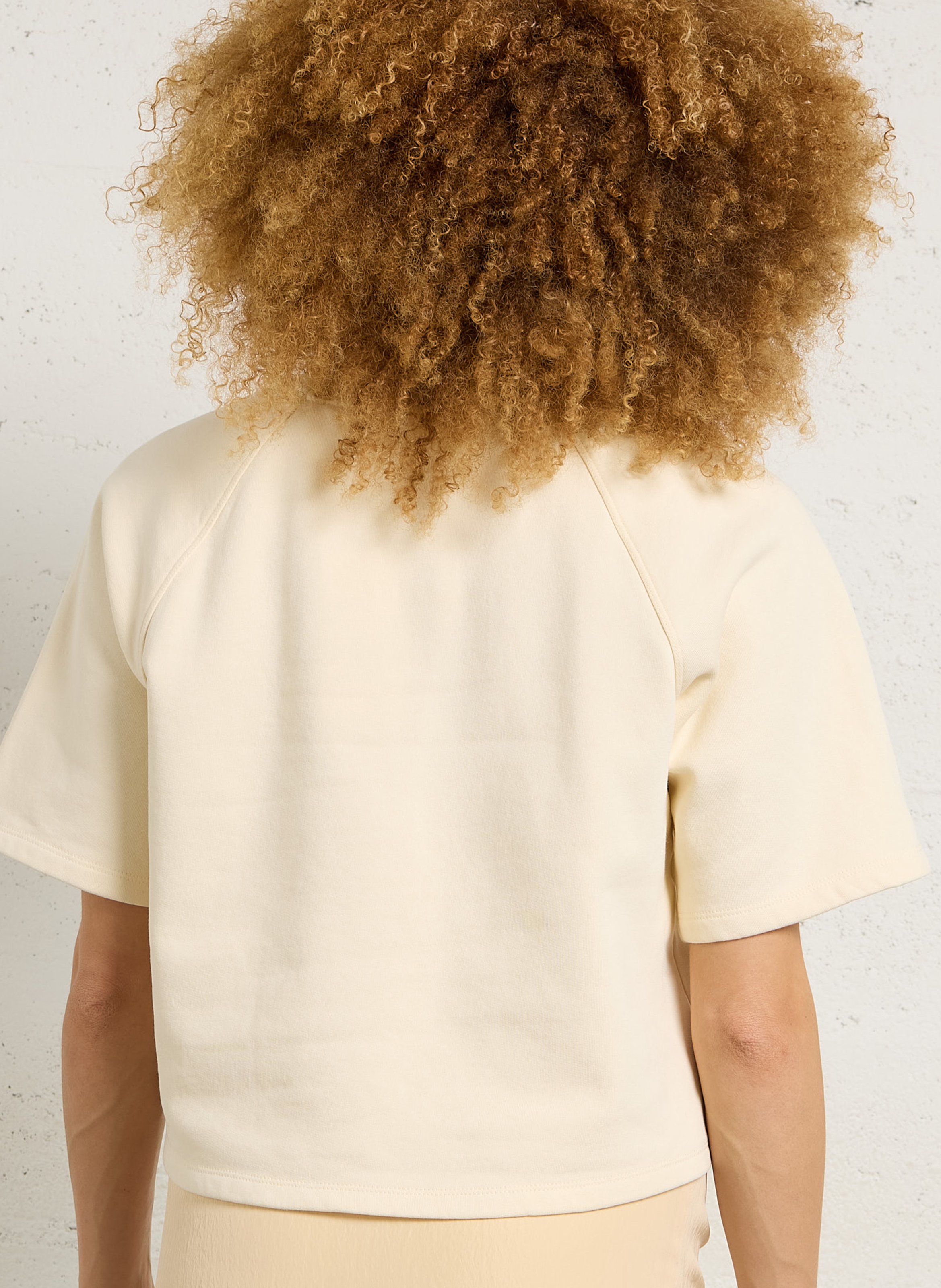 Oversized sweatshirt with sun embroideries FABIENNE CHAPOT White