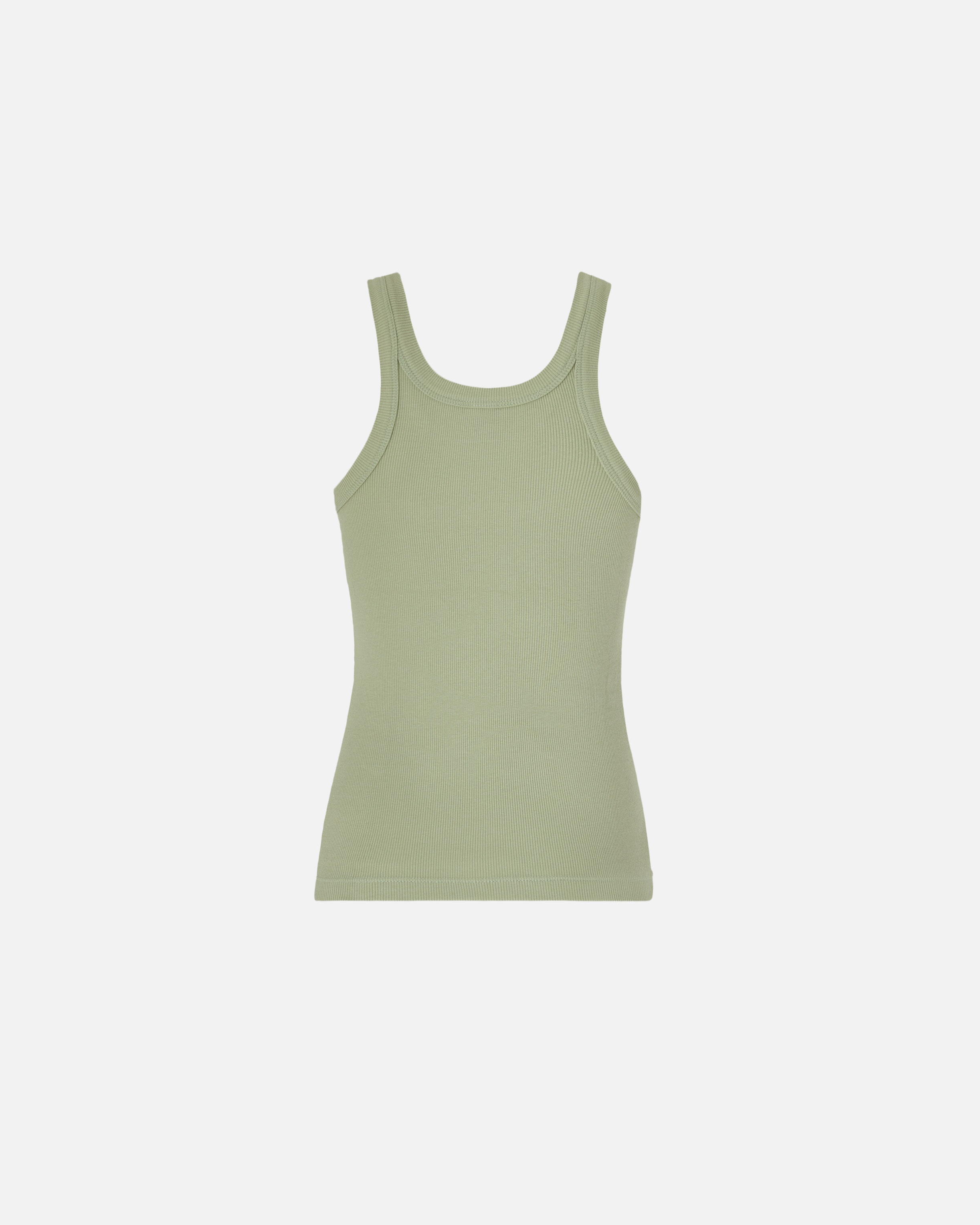 Débardeur en maille côtelée à logo pinko 3d PINKO Vert