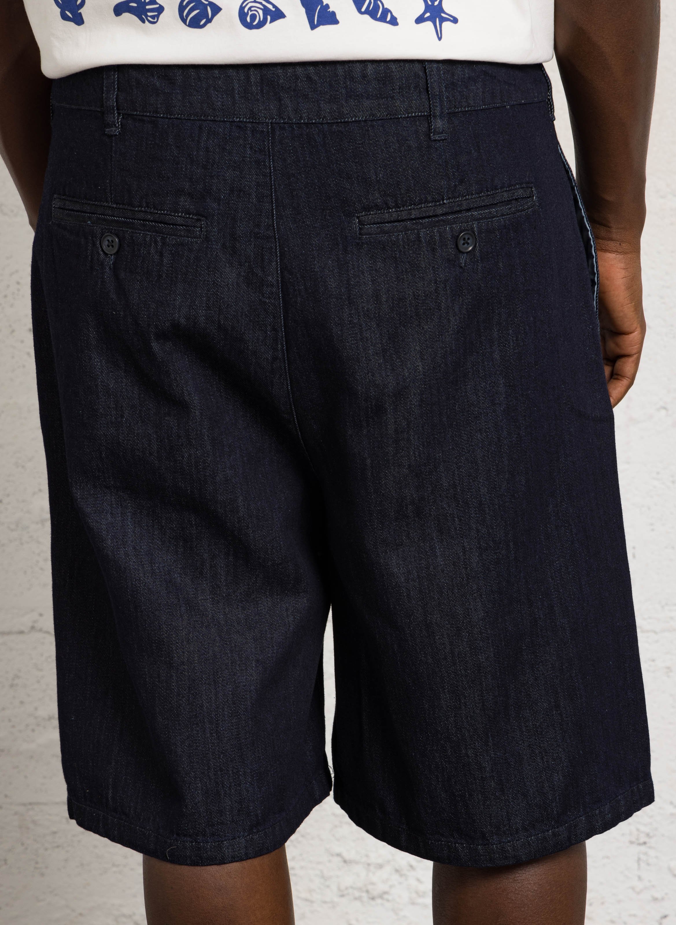 Corto de mezclilla grande de algodón CASUAL FRIDAY Azul