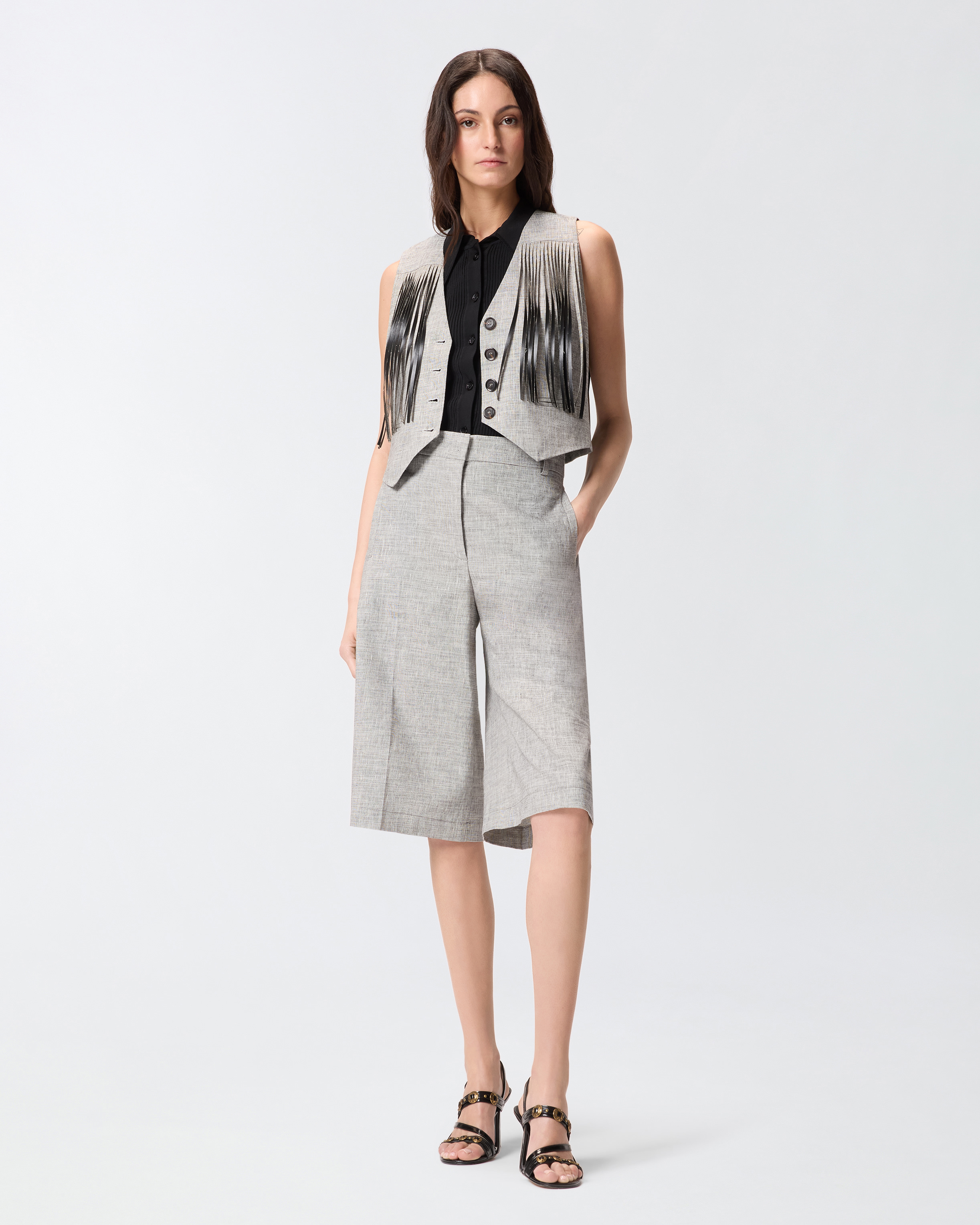 Gilet à franges PINKO Multicolore