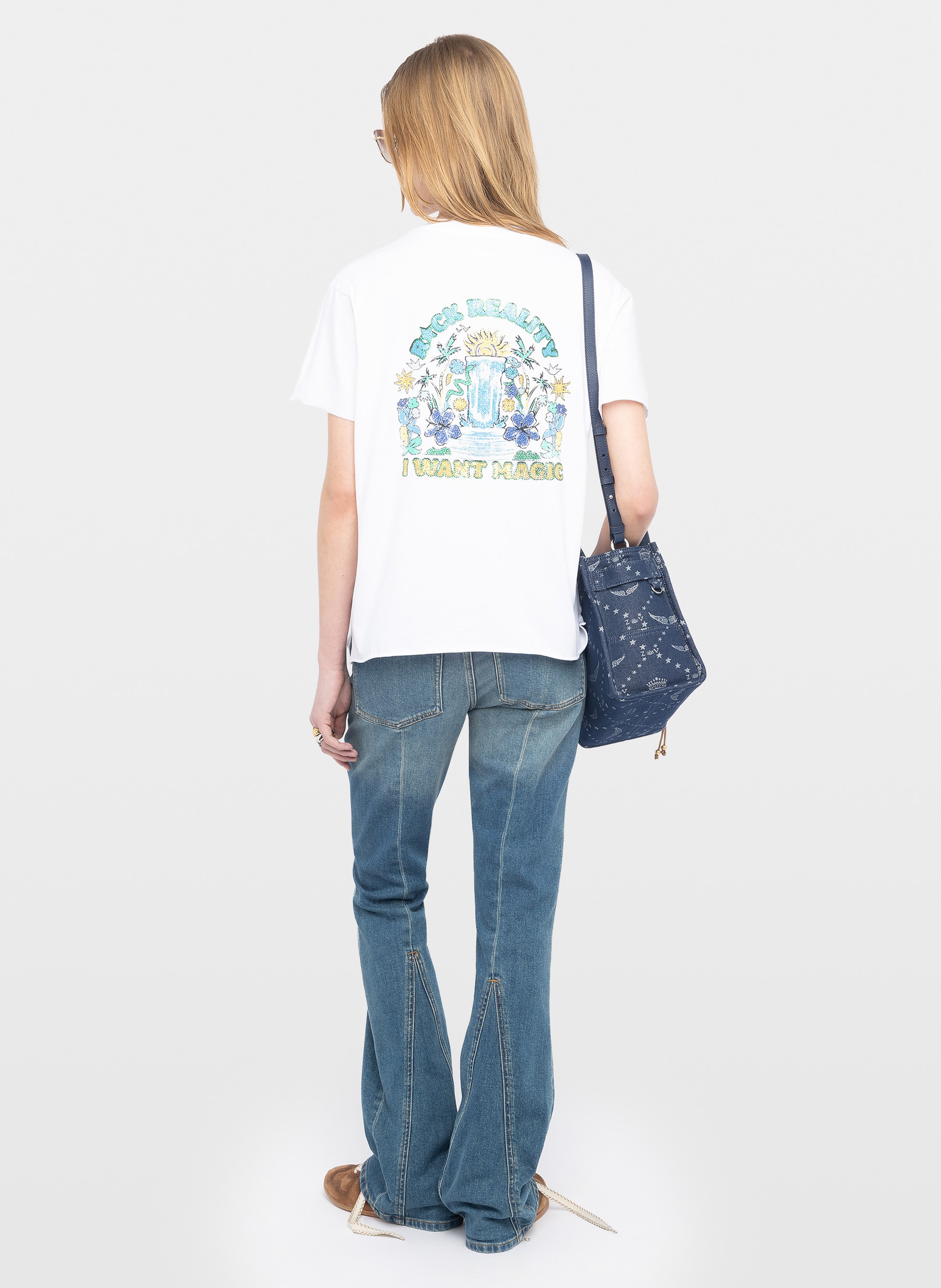 Tee-shirt col rond en coton bio ZADIG&VOLTAIRE Blanc