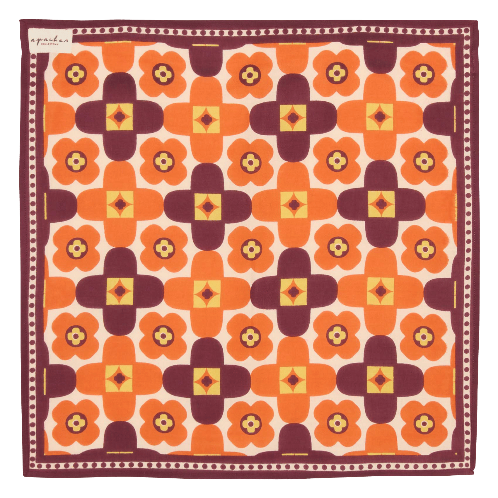 Baumwolltuch mit Print APACHES COLLECTIONS Orange