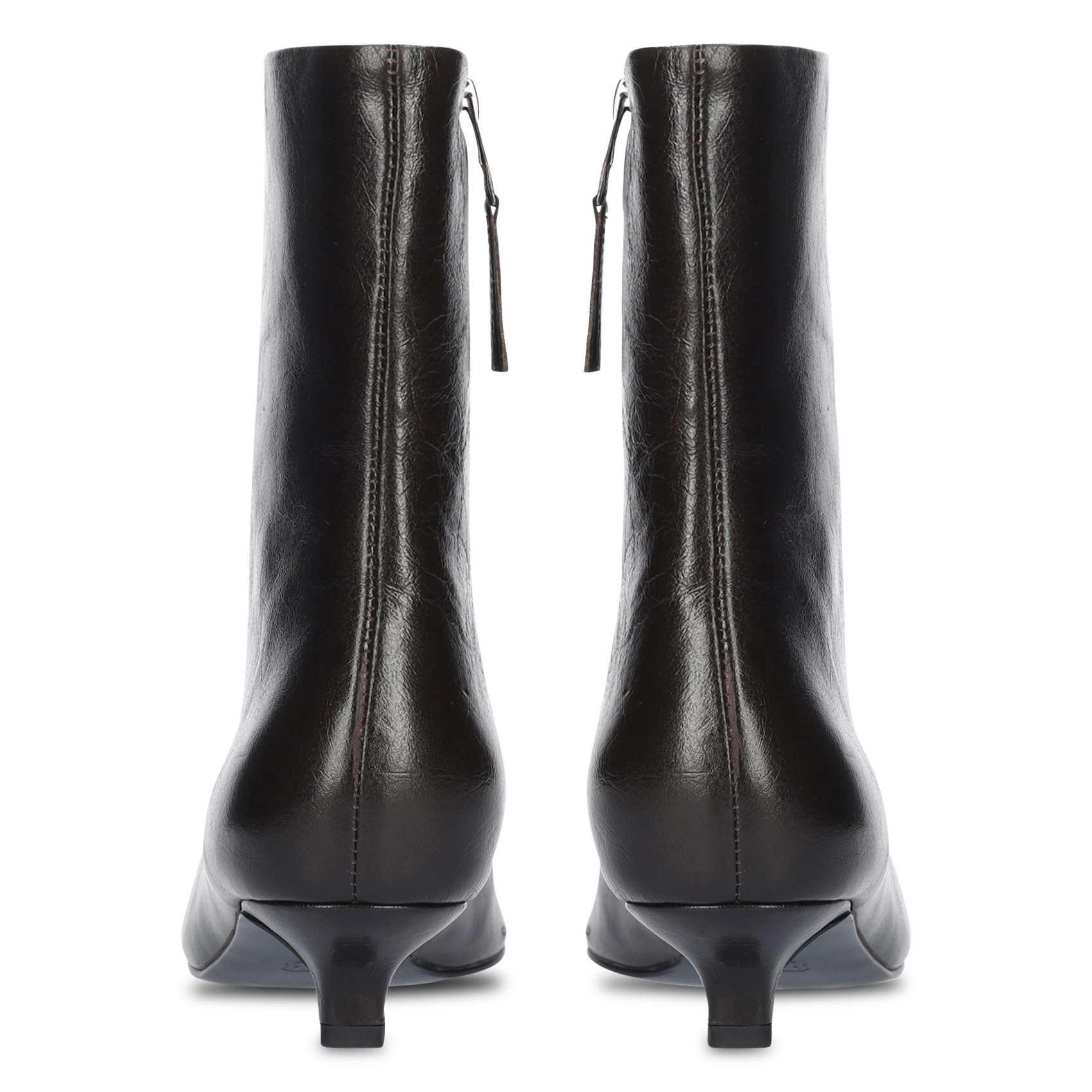 Spitze Lederstiefeletten BIBI LOU Braun