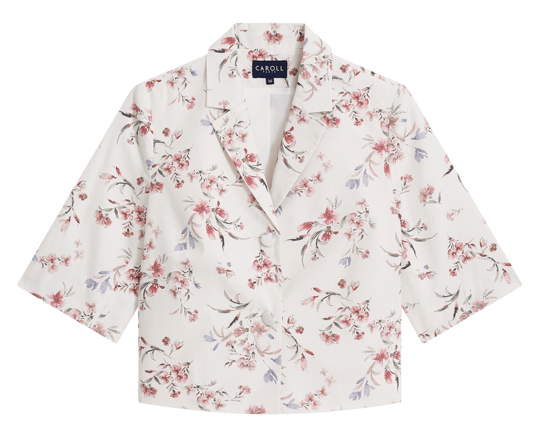 Short cotton jacket CAROLL Beige
