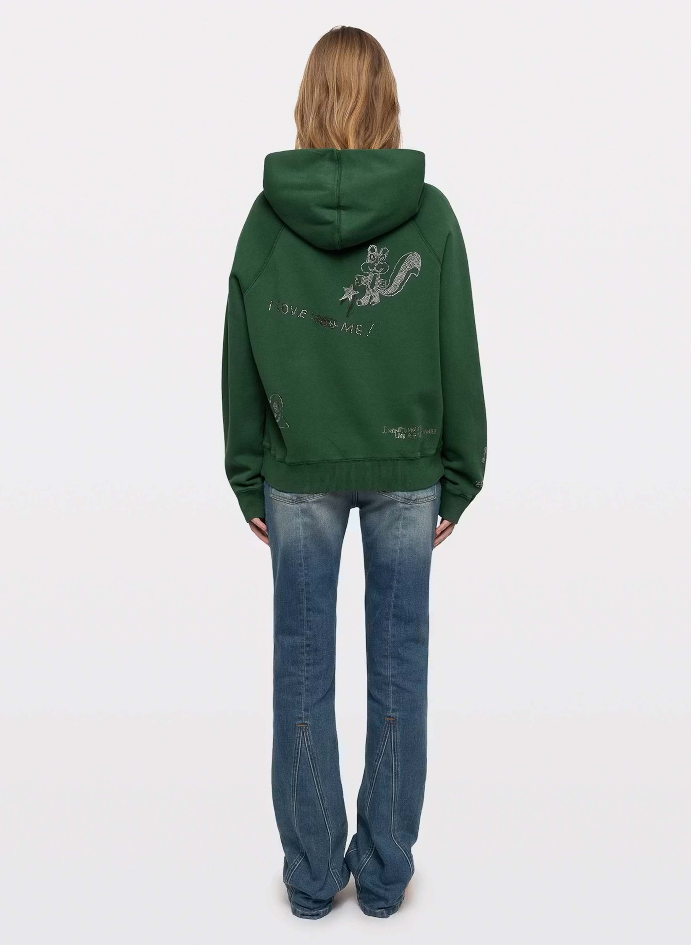 Sweat droit en coton ZADIG&VOLTAIRE Vert