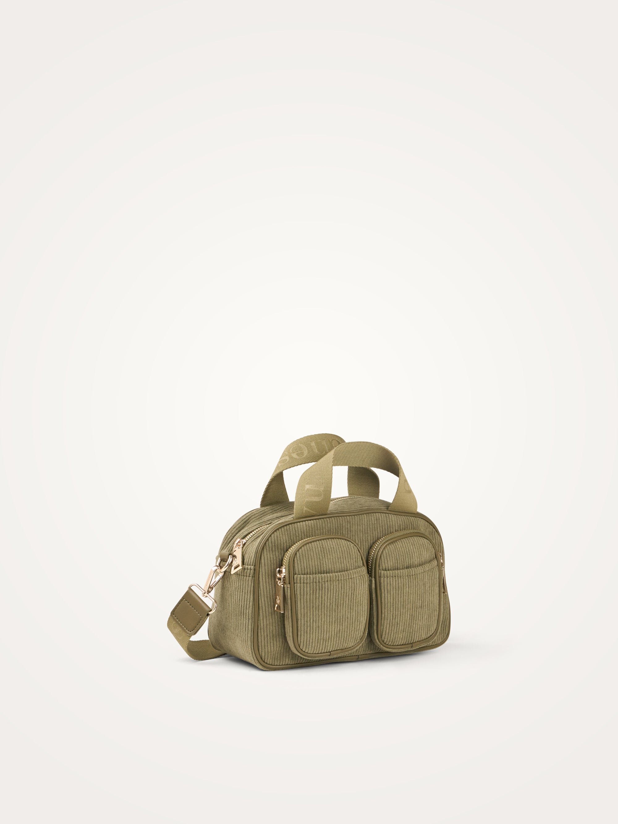 Mini bowling bag with shoulder strap | Khaki VANESSA WU Women